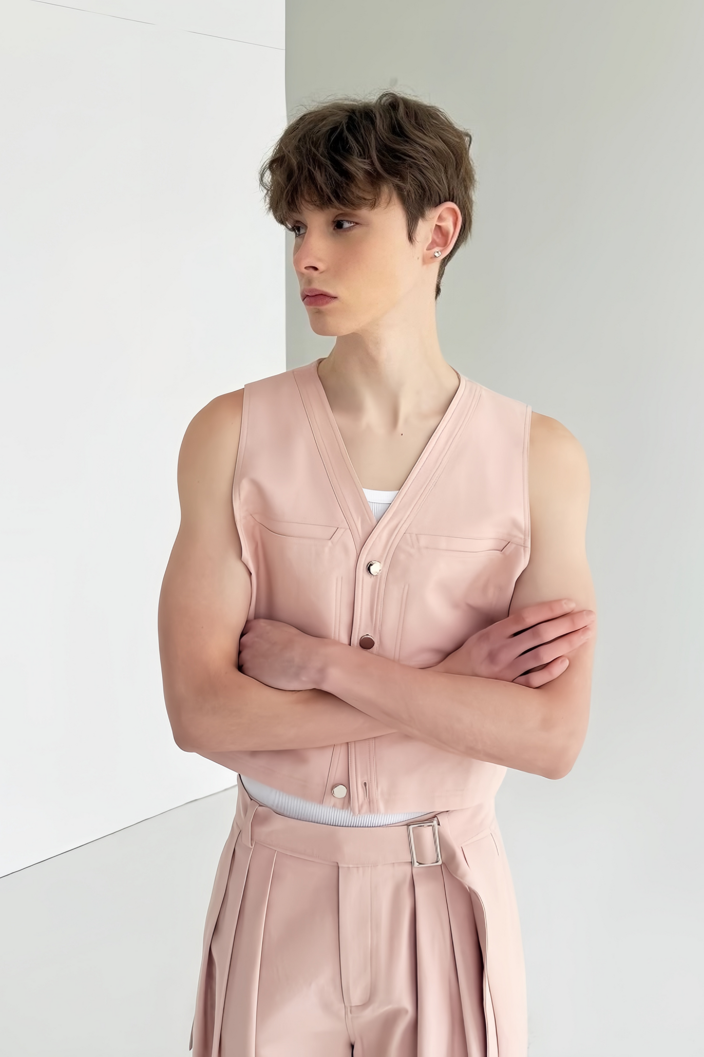 Robin pink Vest & Trousers suit