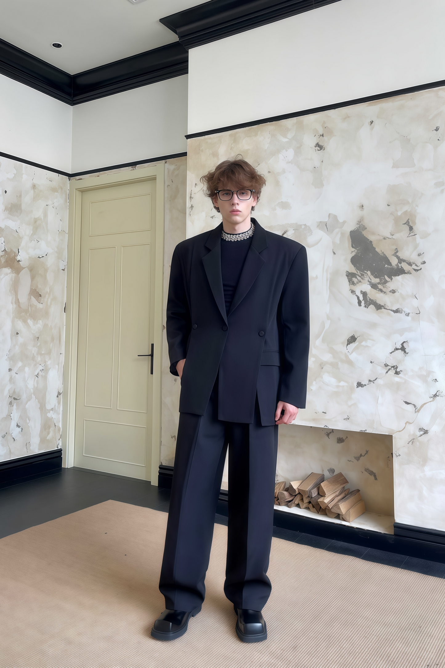 بدلة سوداء من Asher