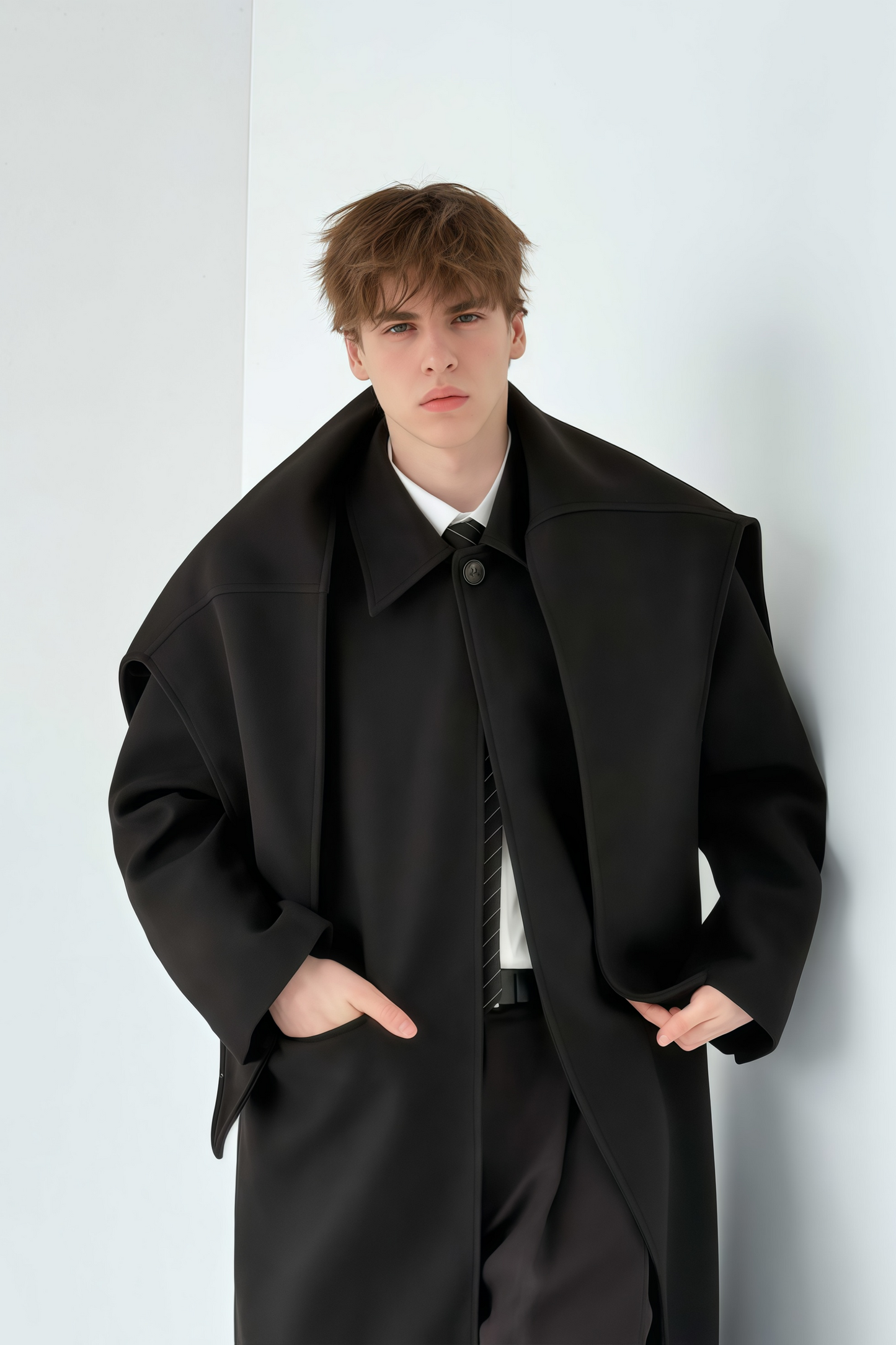 Kairo black maxi coat