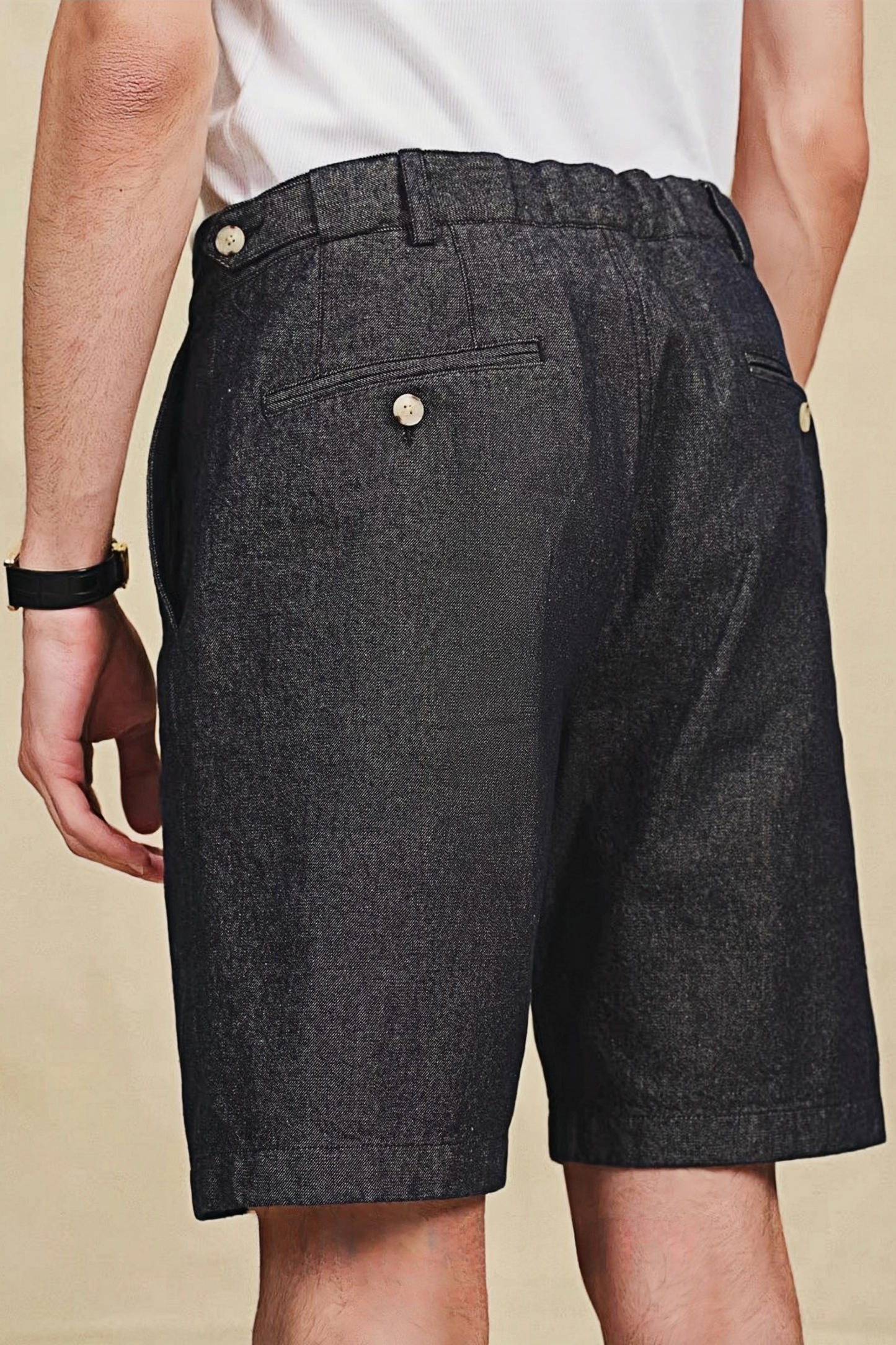 Cosmo navy-blue denim shorts