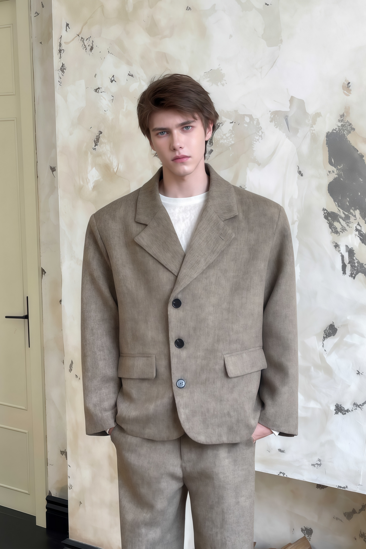 Sébastien khaki suit