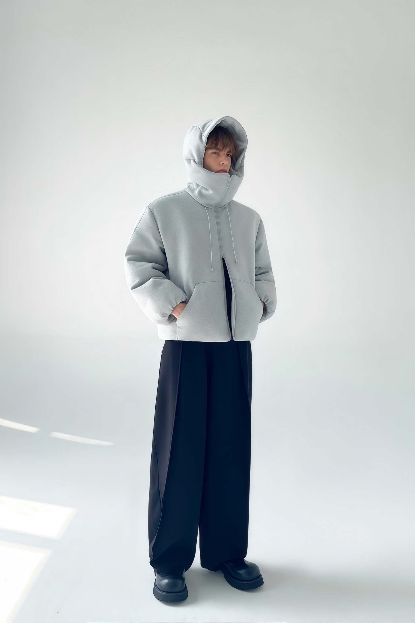 Samuel gray high-neck jacket