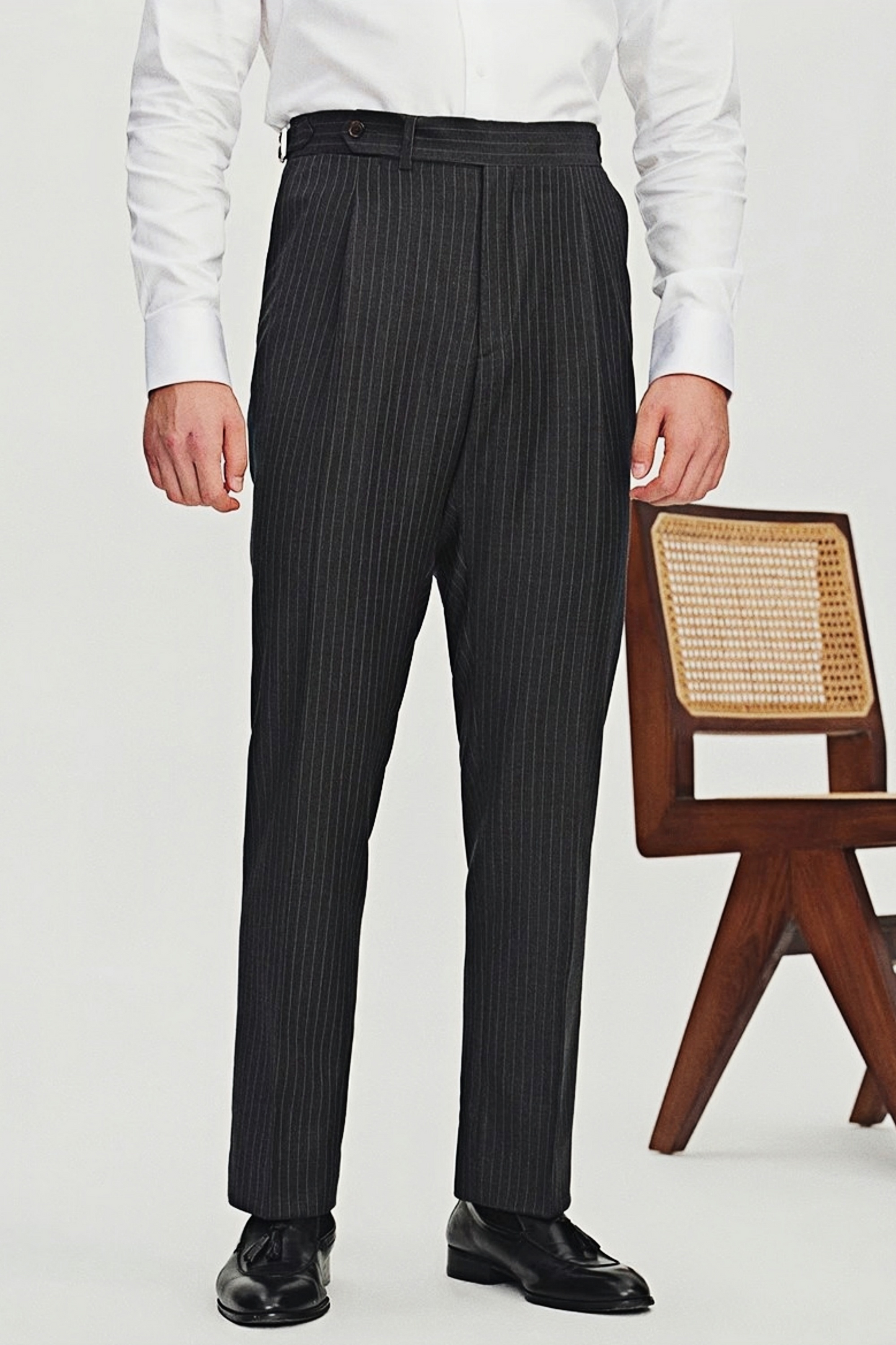 Sebastian gray stripe-pattern suit