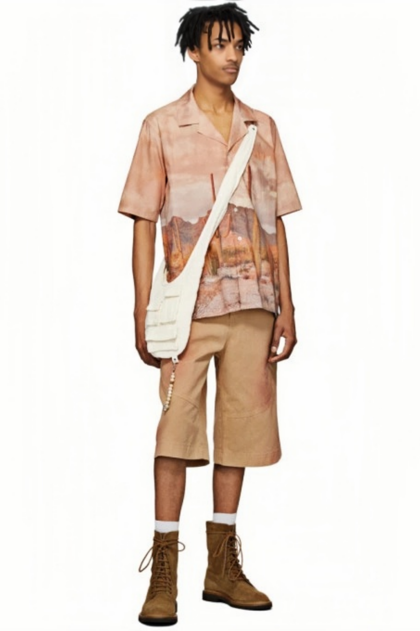 قميص قصير الأكمام من Yann بني لون الصحراء