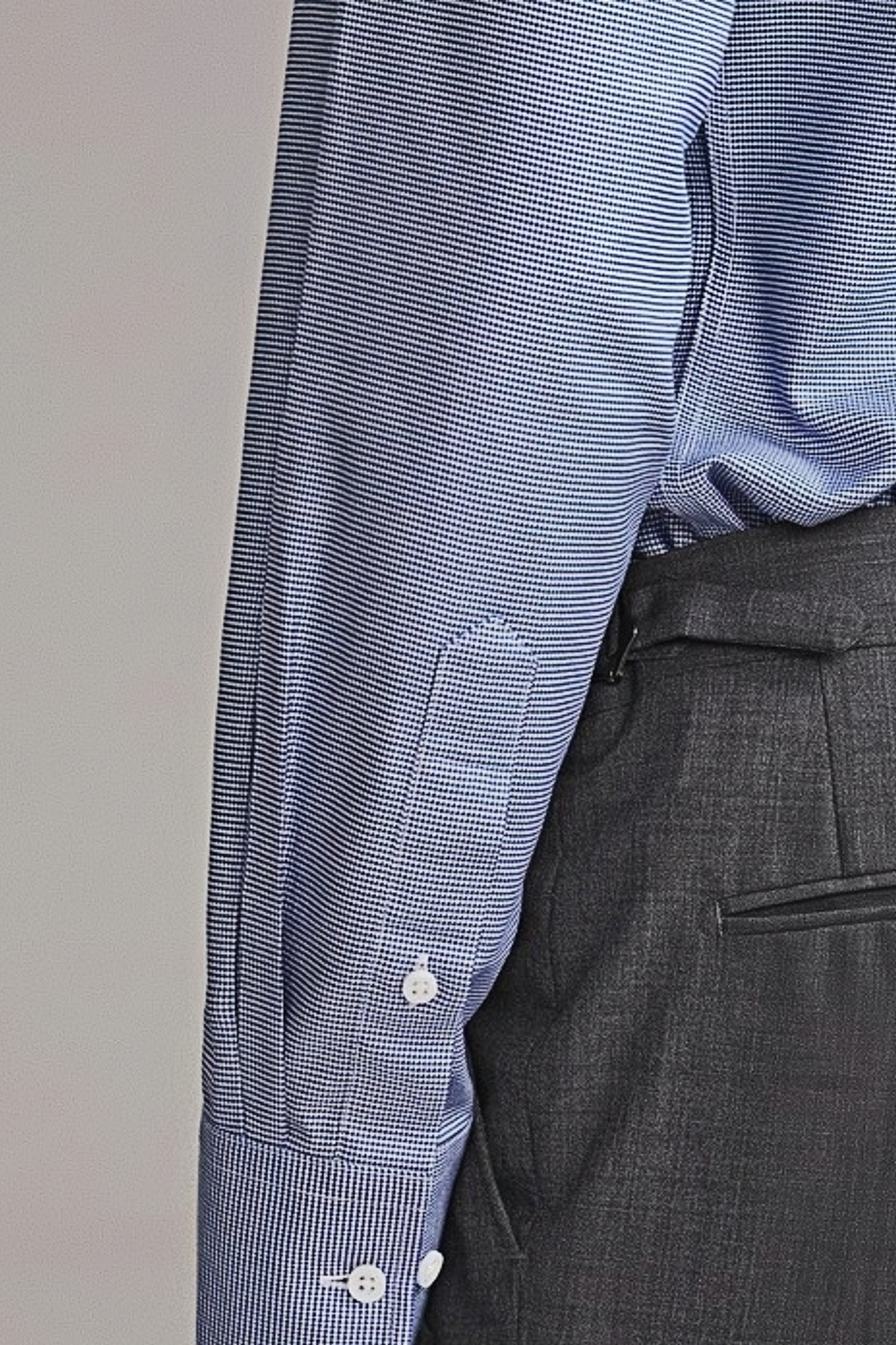 Edward blue houndstooth shirt