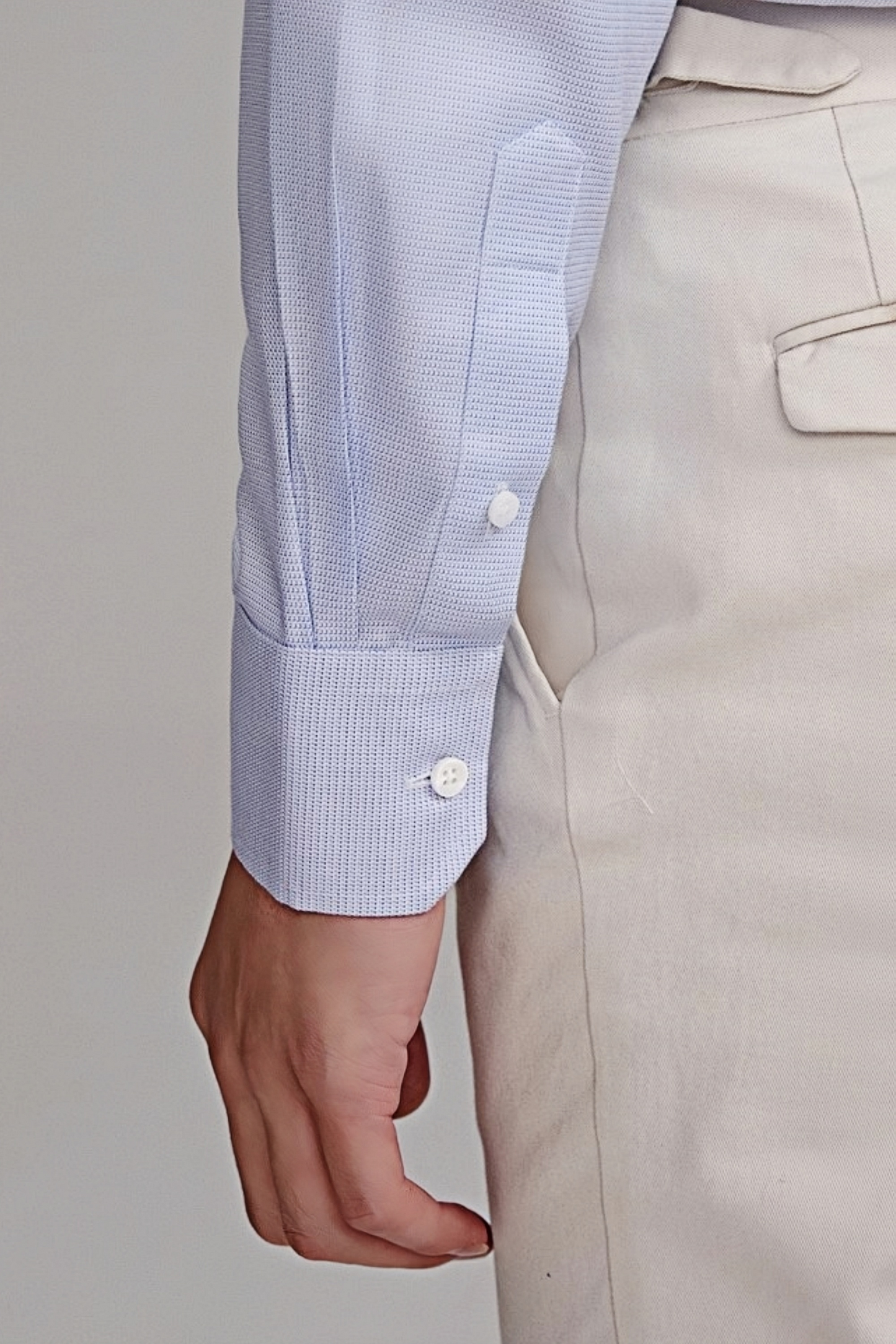 Edward light-blue houndstooth shirt