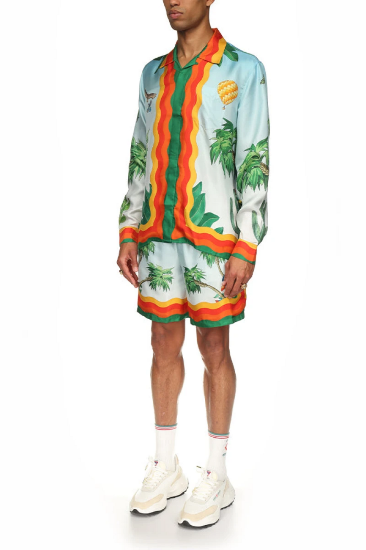 Daniel grreen tropical print short-sleeve shirt