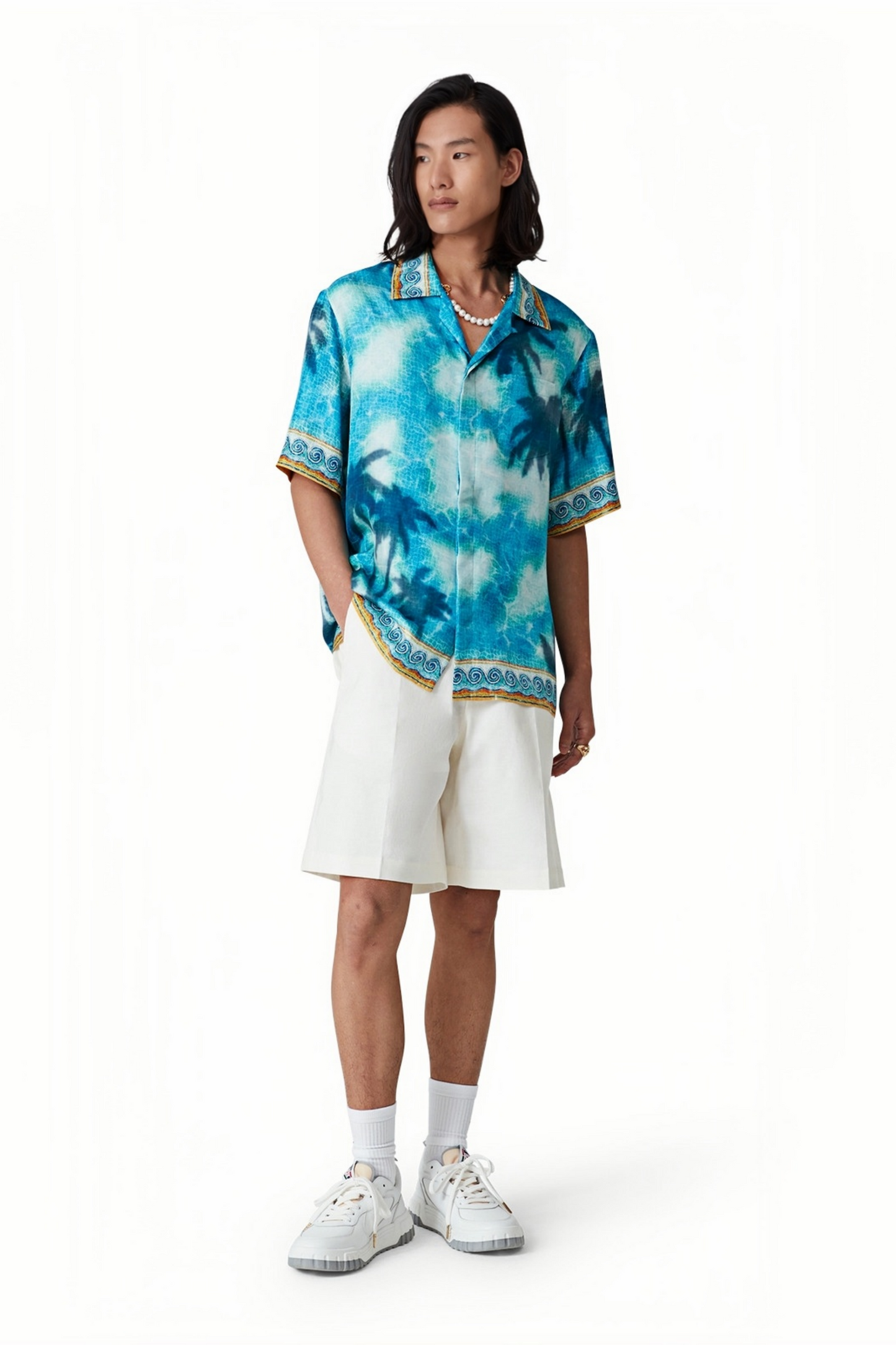 David blue tie dye short- sleeve shirt