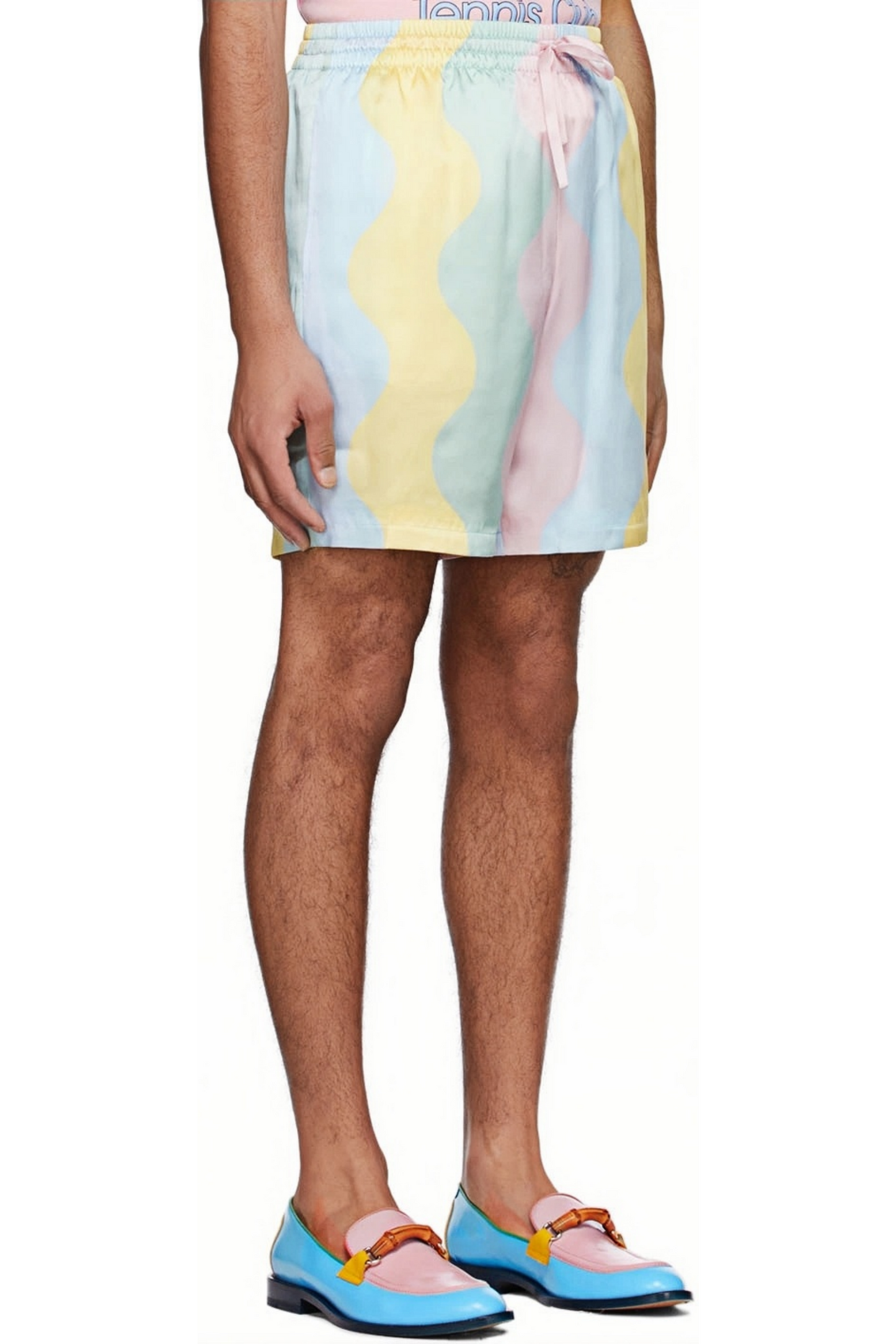 Damien yellow pastel tie dye short