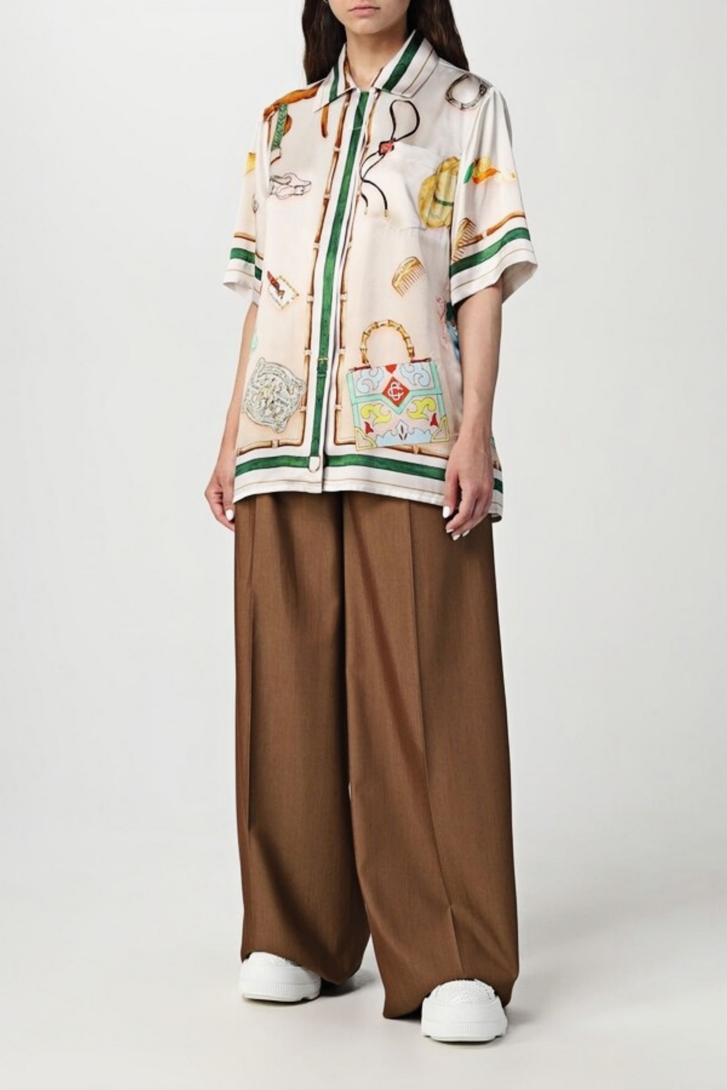 Brian neutral equestrian short-sleeve shirt