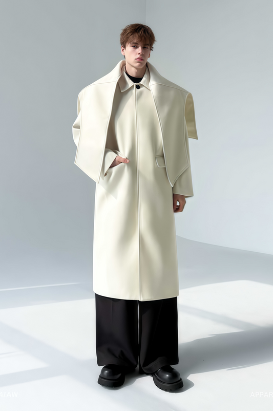 Kairo white maxi coat