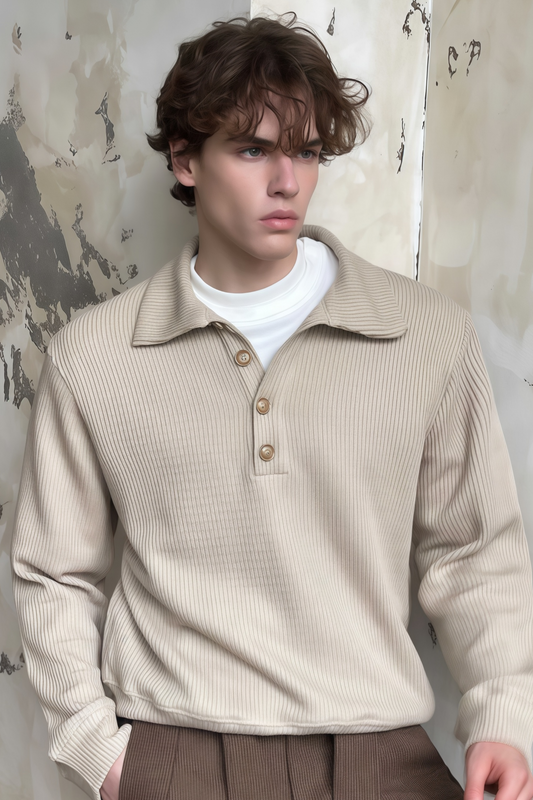 Ethan khaki knitted sweater