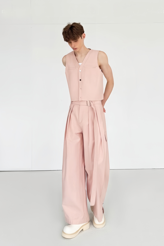 Robin pink Vest & Trousers suit