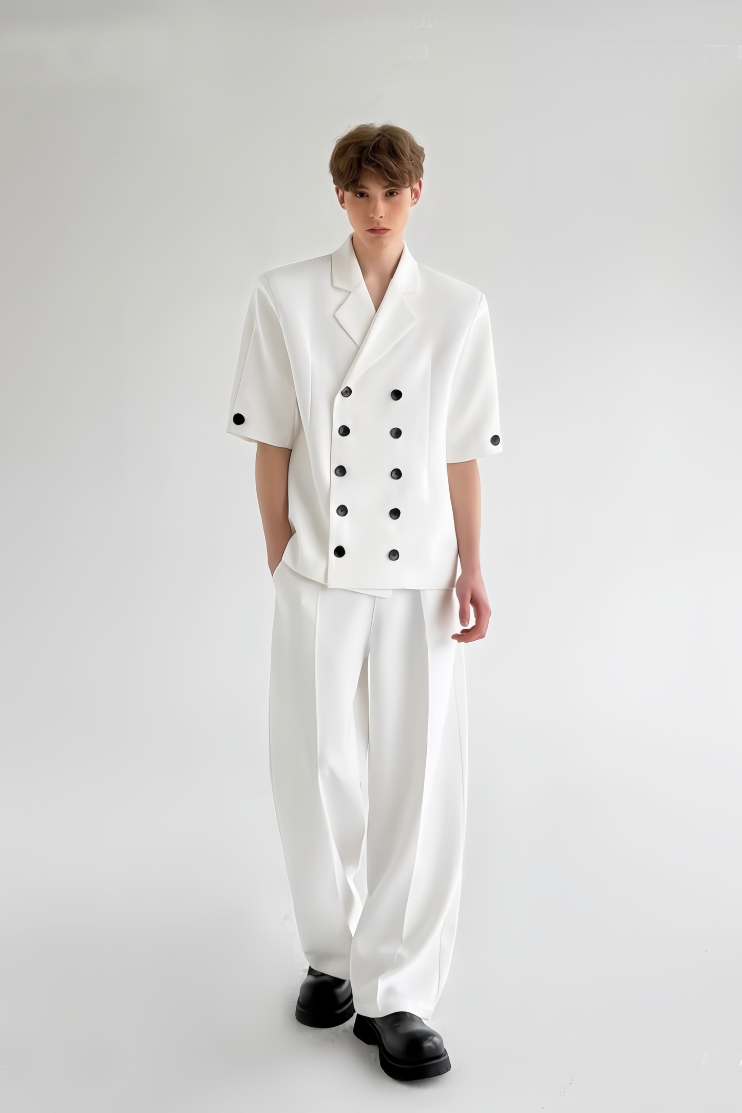 Diego White Double-breasted Suit