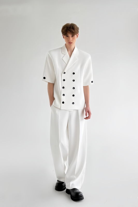 Diego White Double-breasted Suit