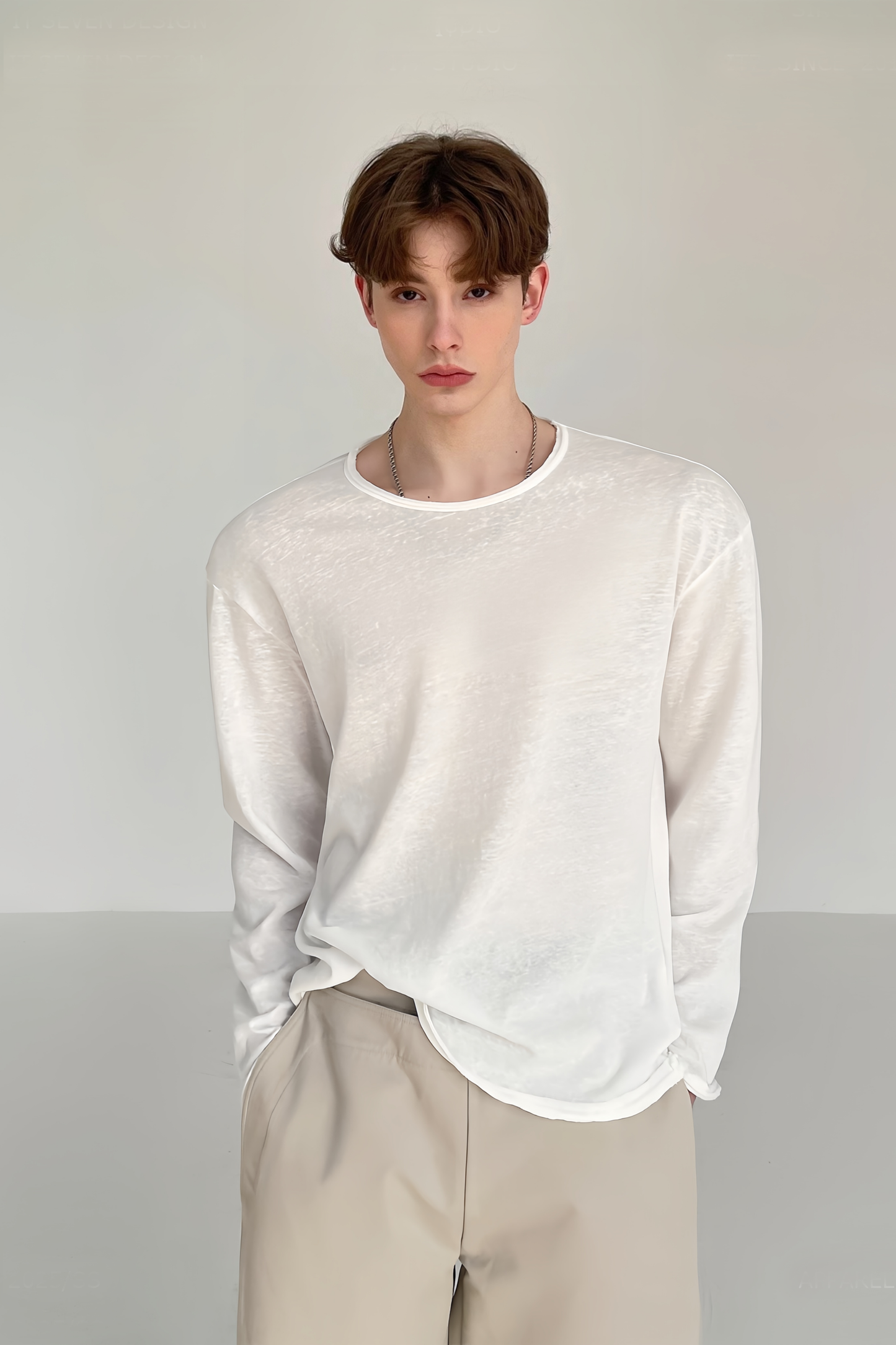 Jack white crochet-knit long-sleeve jersey