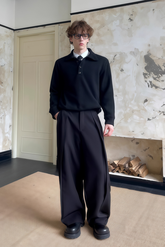 Ethan black knitted sweater