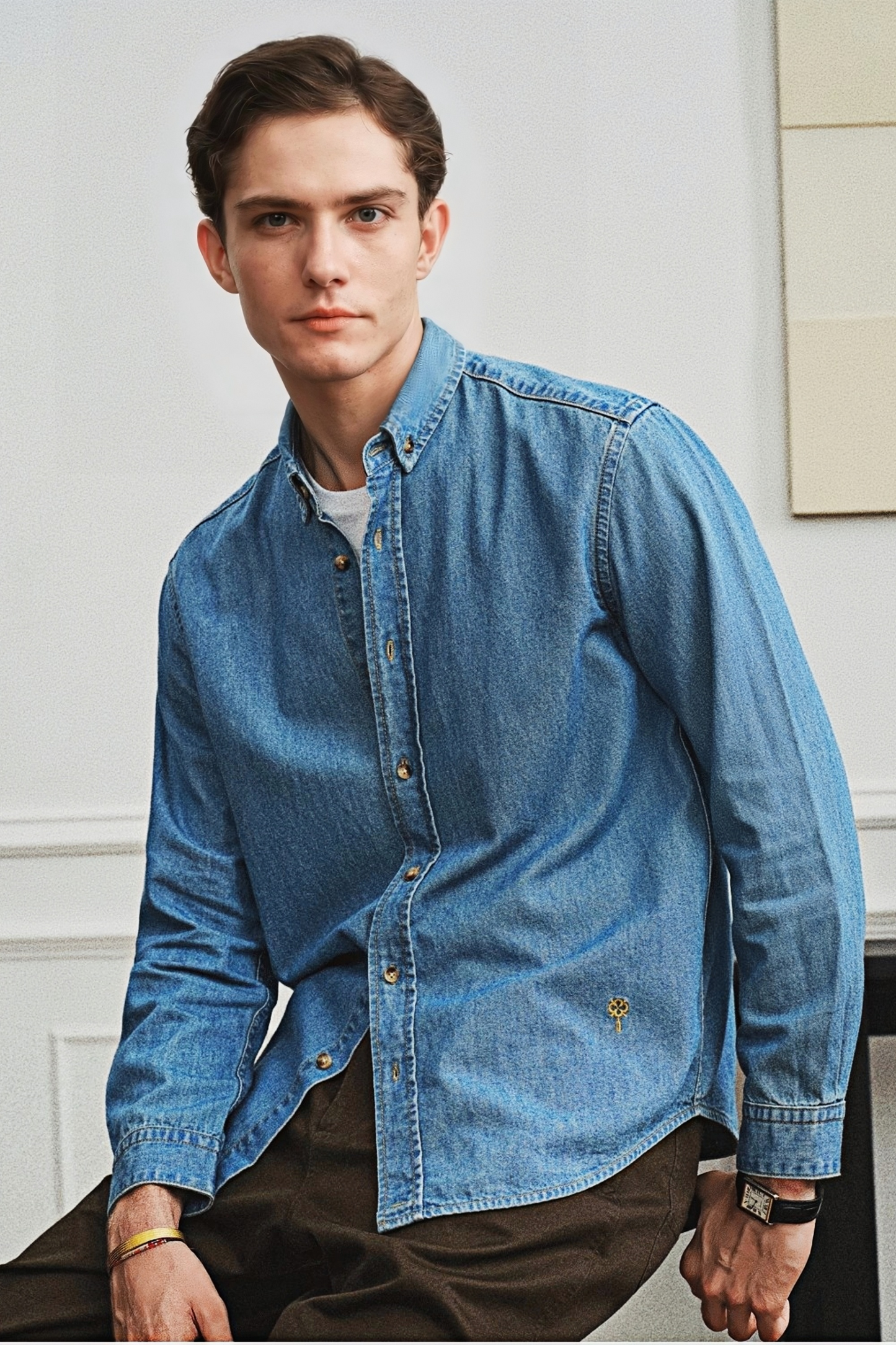 Leif blue denim shirt