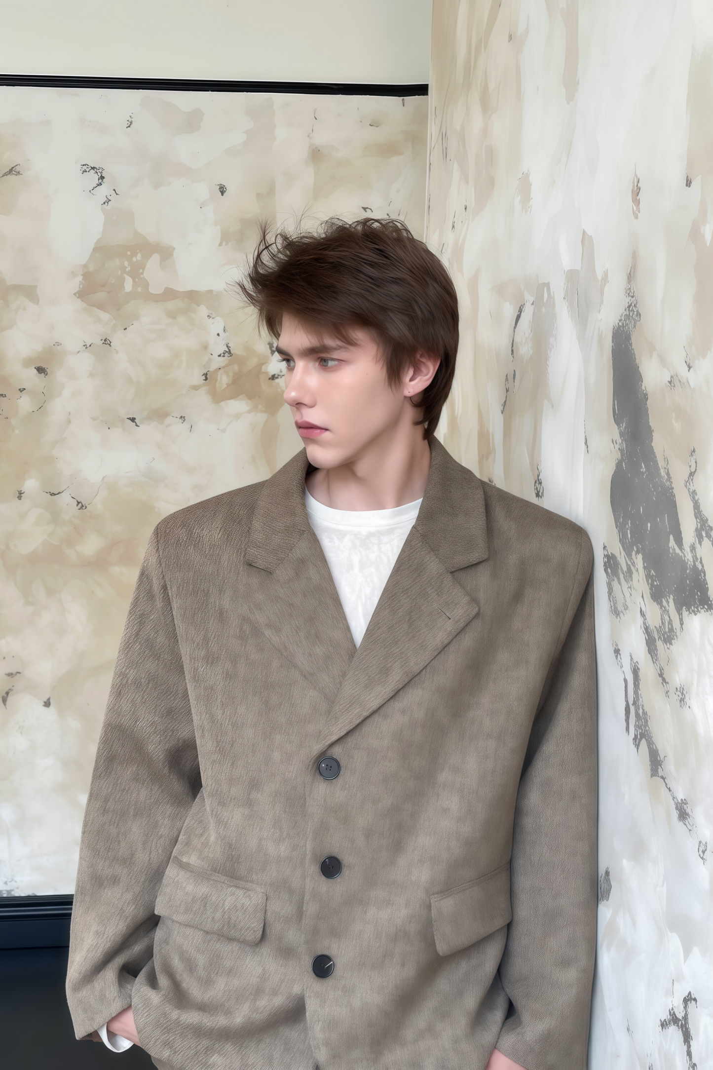 Sébastien khaki suit