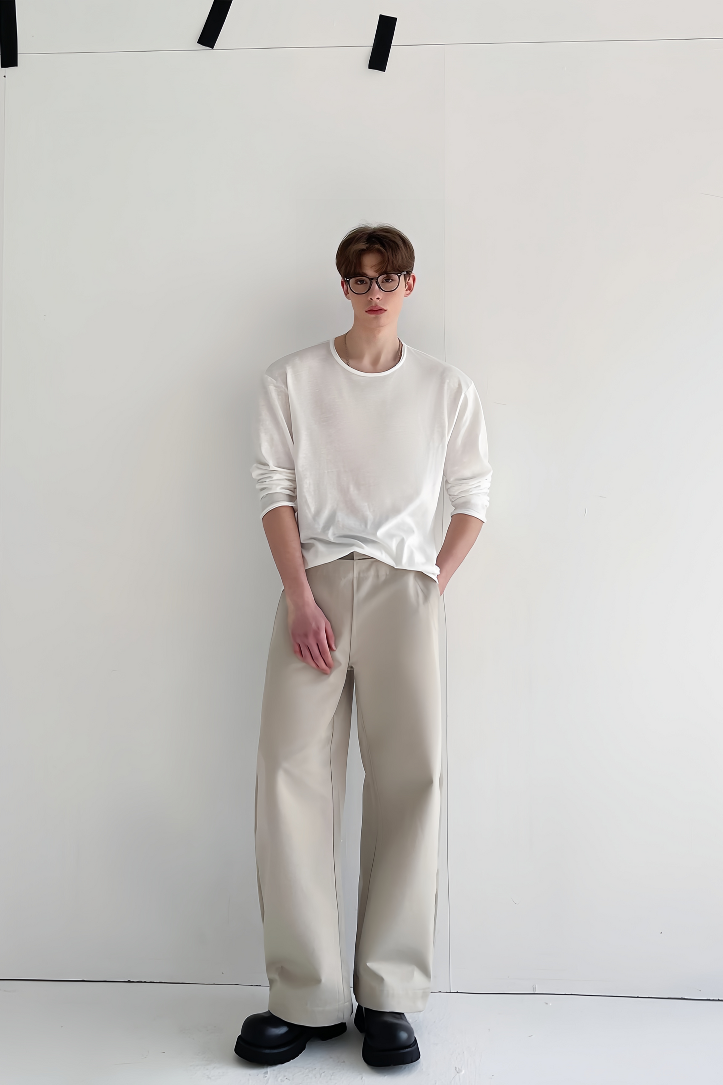 Jack white crochet-knit long-sleeve jersey