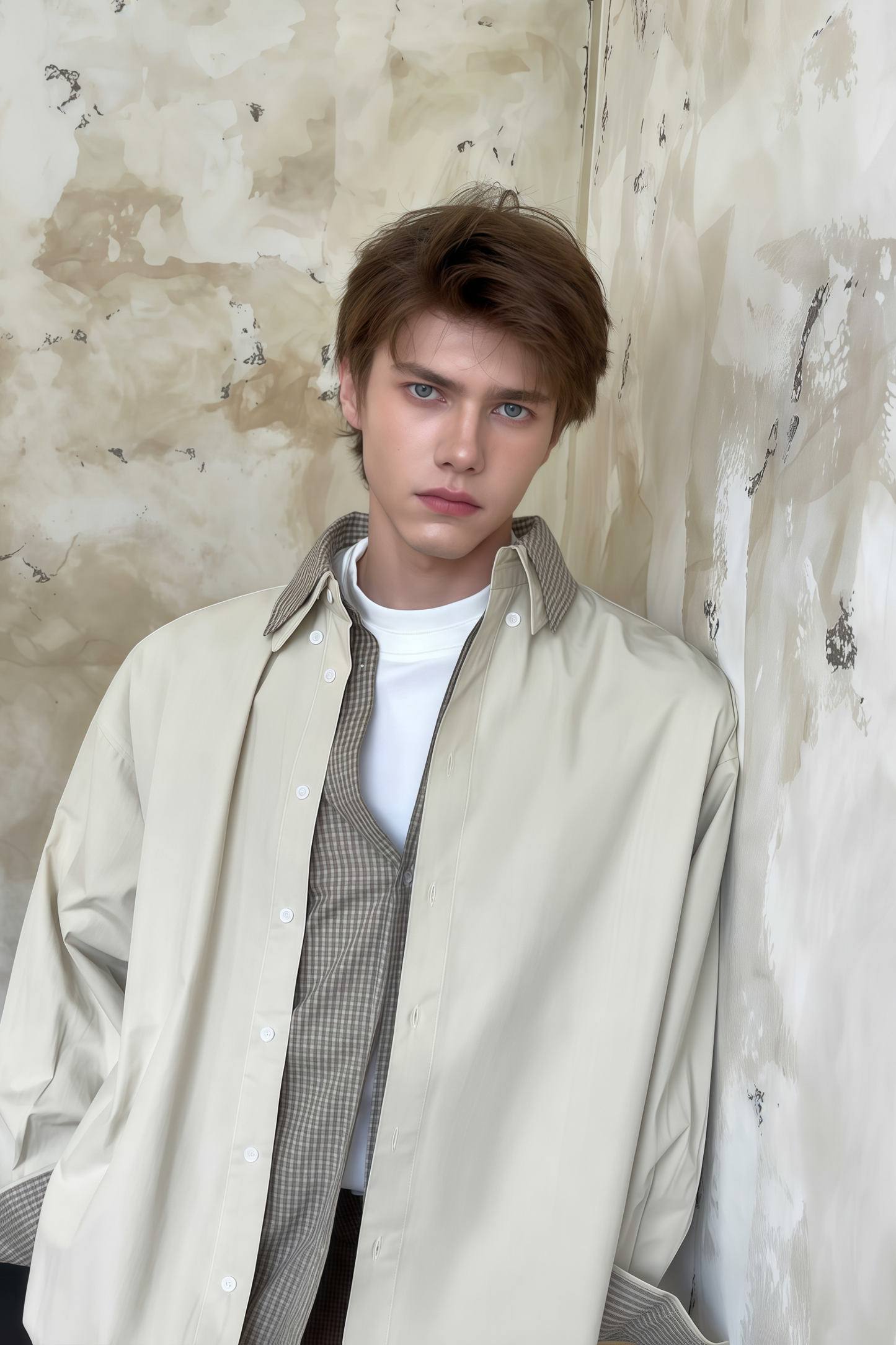 Julian neutrals check-pattern reversible jacket