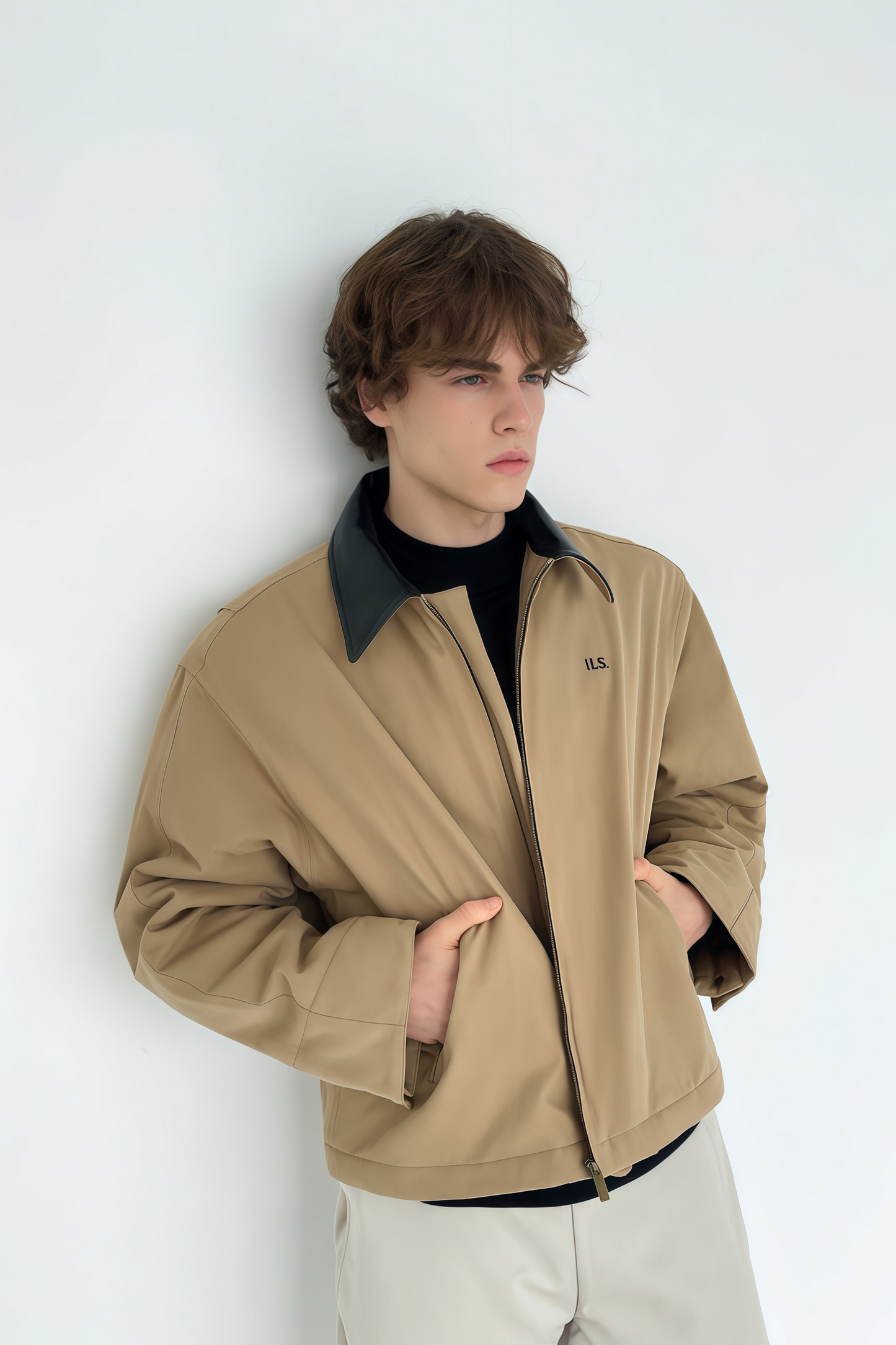 Julien contrasting-collar cotton jacket