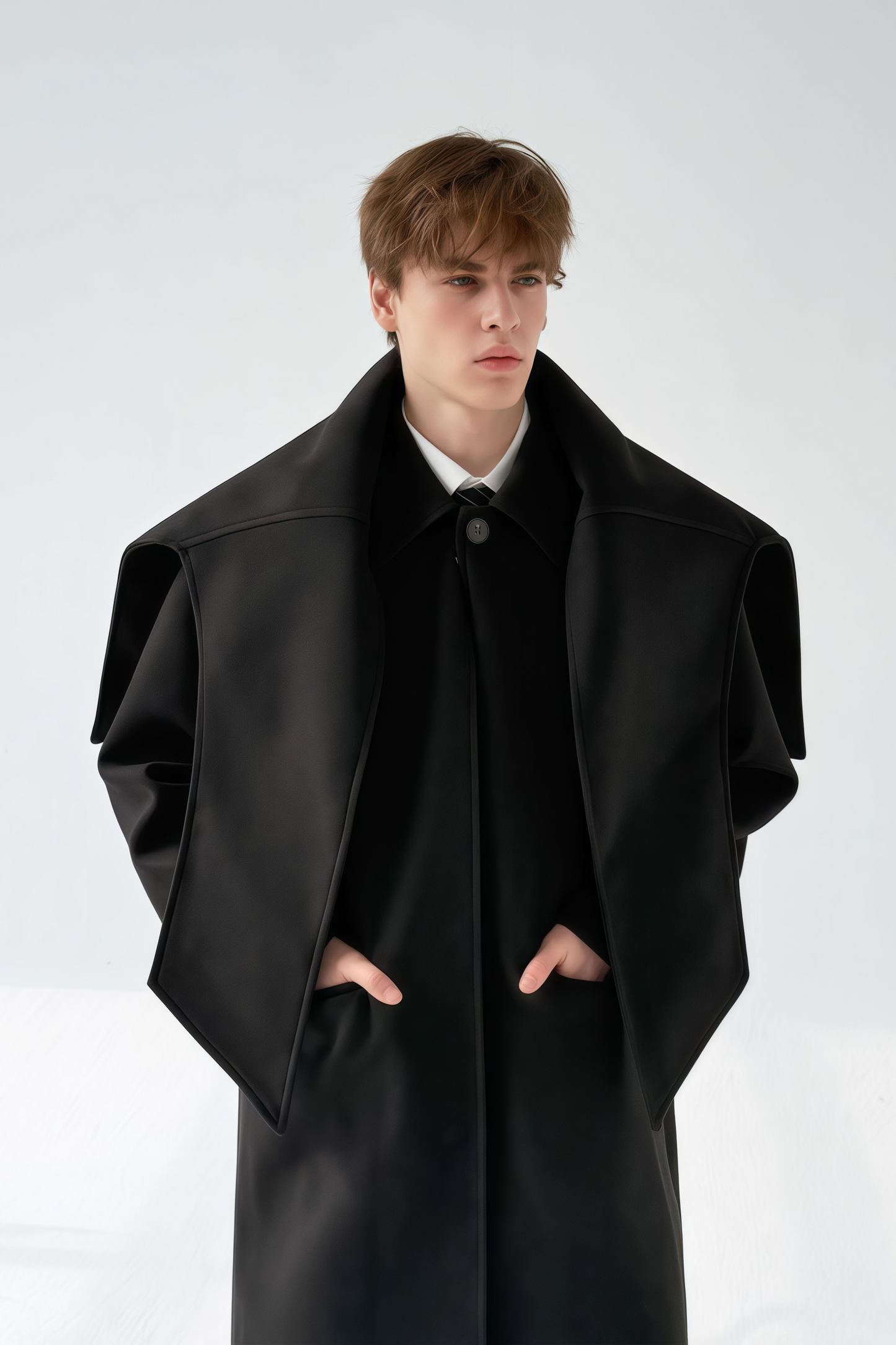Kairo black maxi coat
