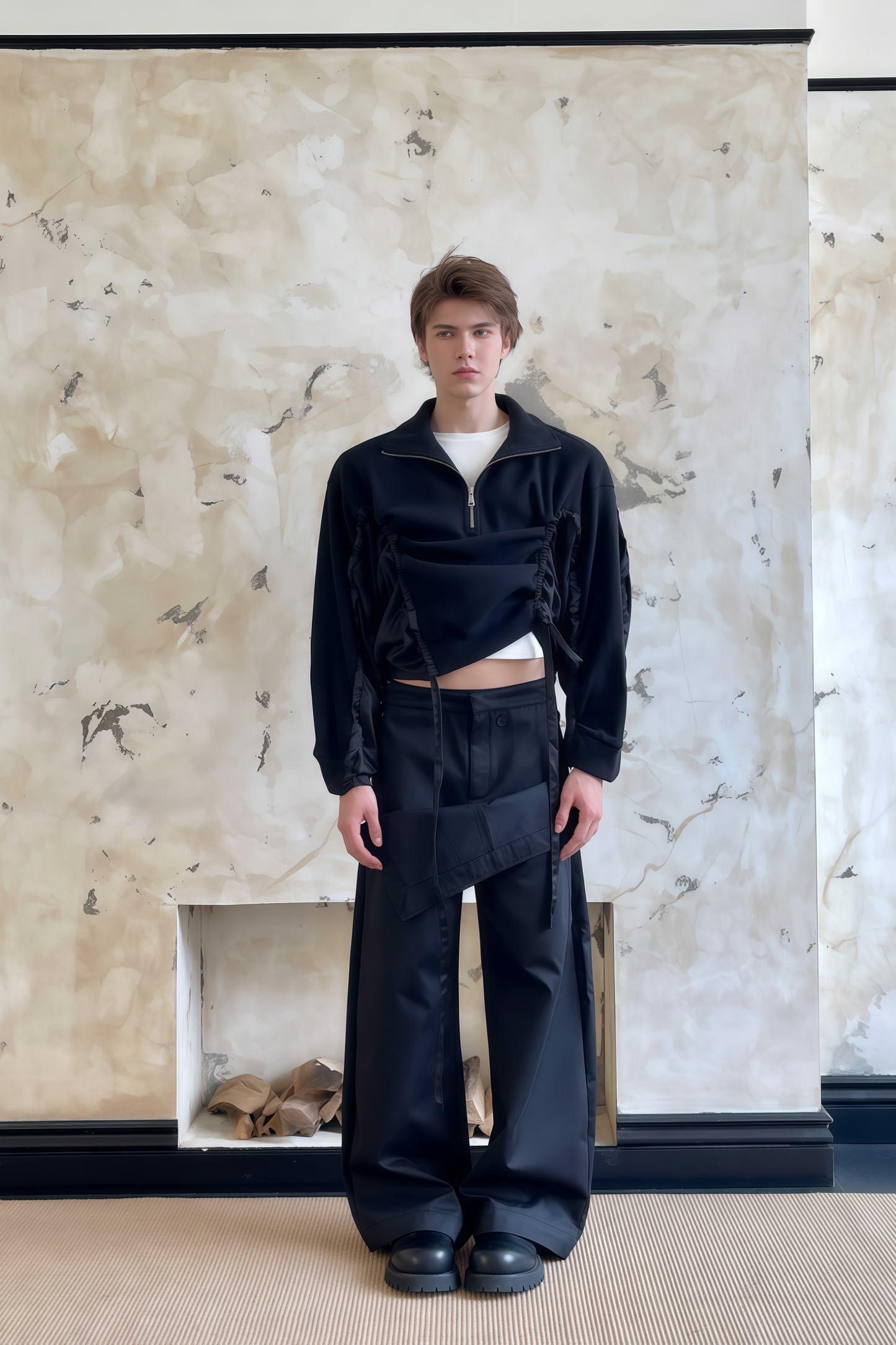 Soren batwing-style drawstring-detail sweatshirt