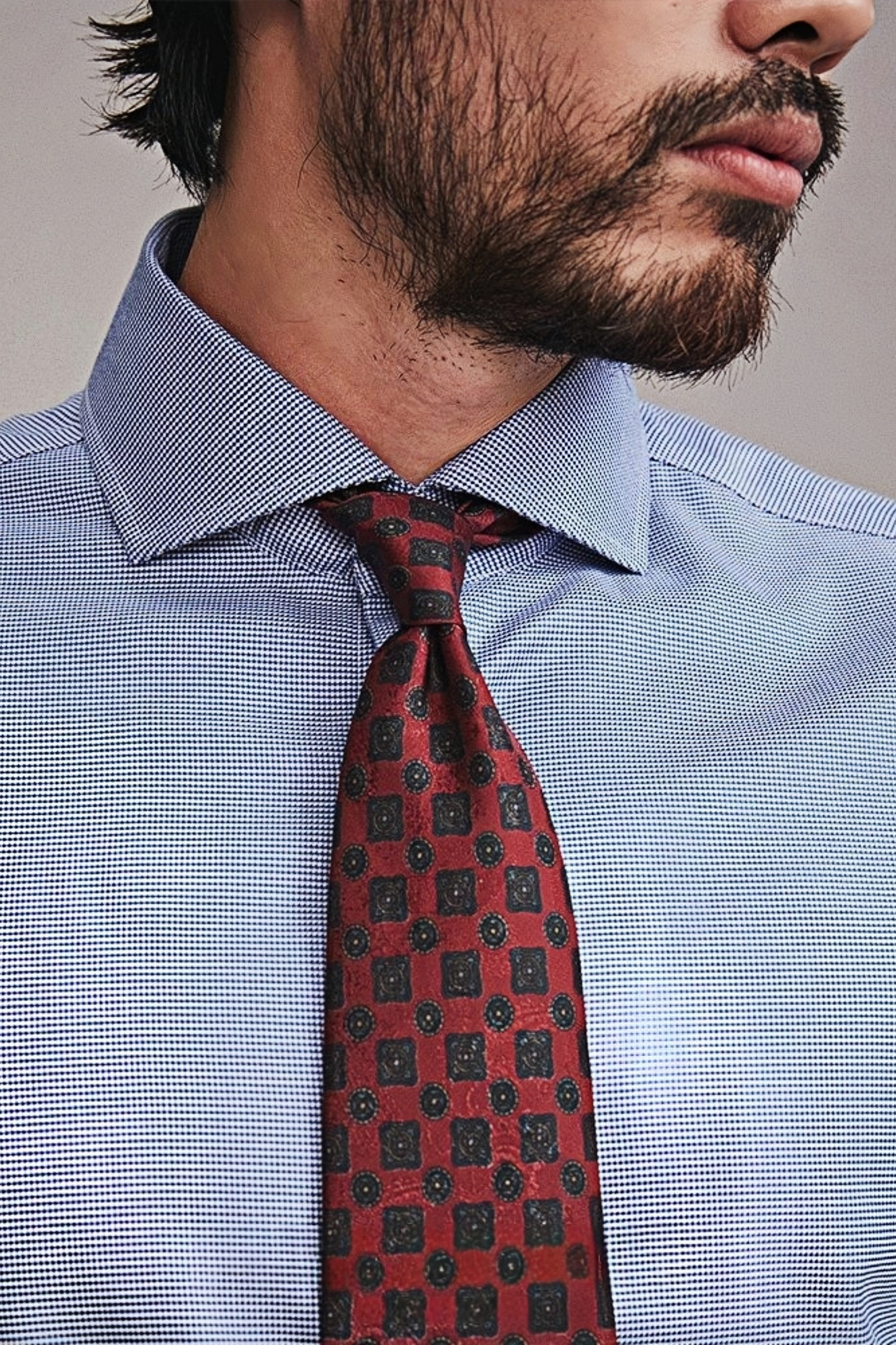 Edward blue houndstooth shirt
