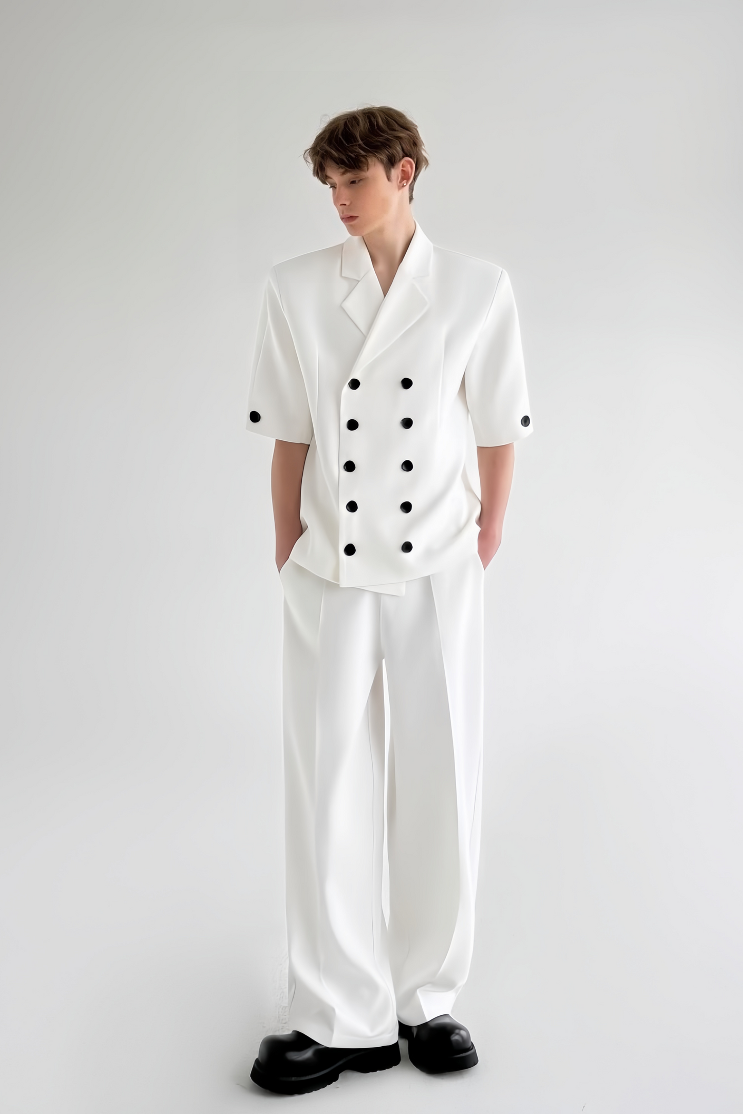 Diego White Double-breasted Suit