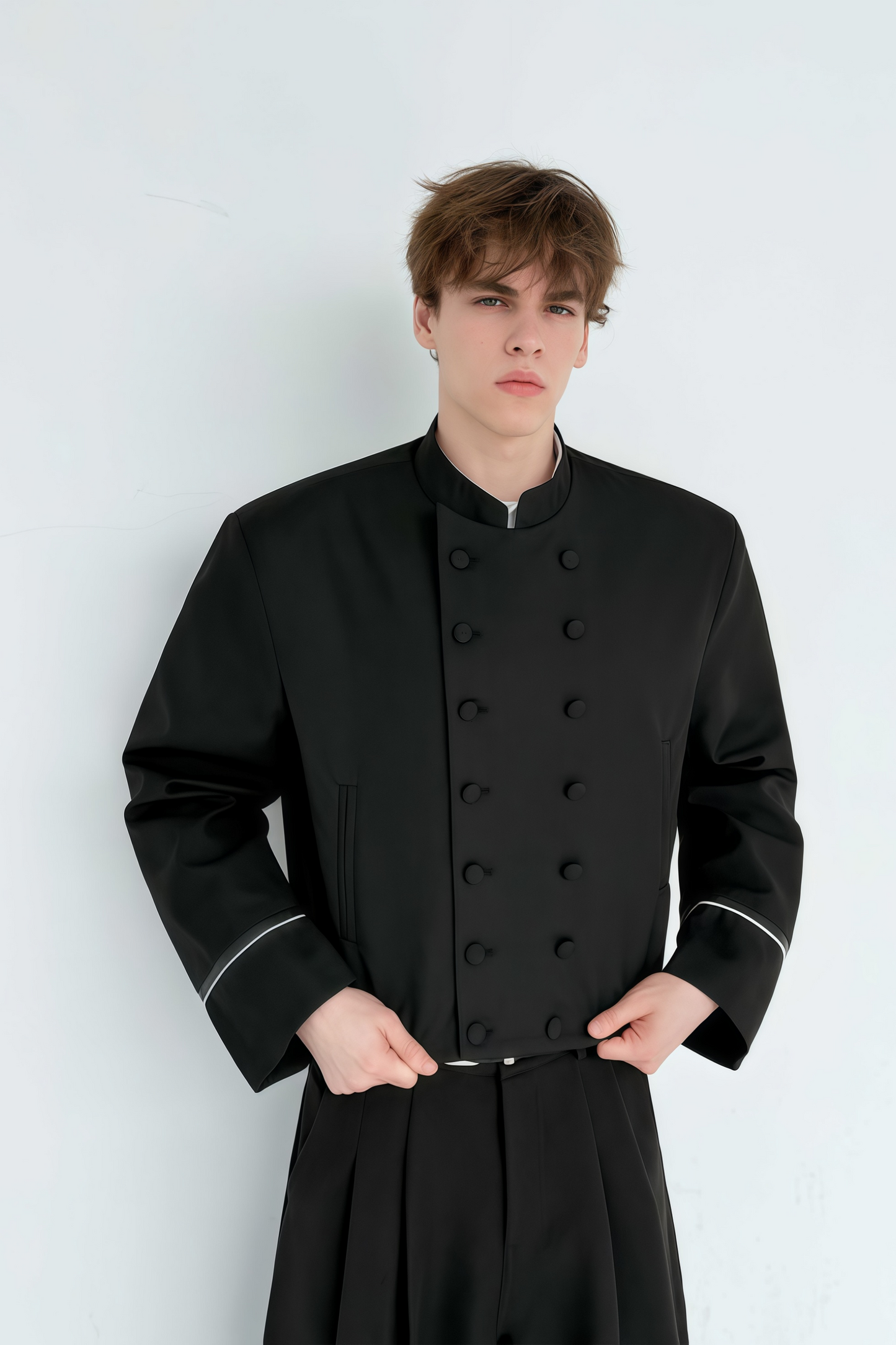Lucian black Chinese-style jacket