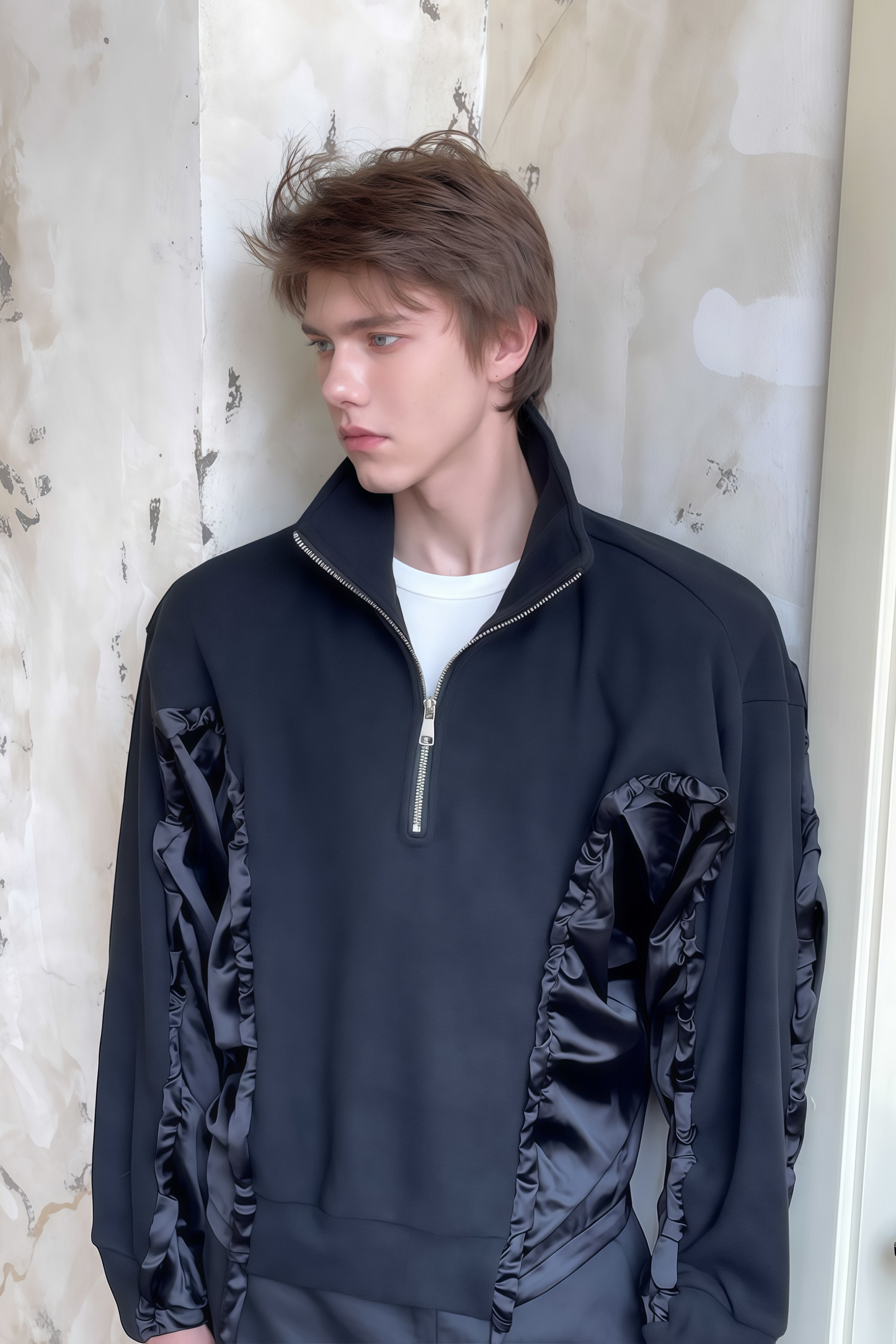 Soren batwing-style drawstring-detail sweatshirt