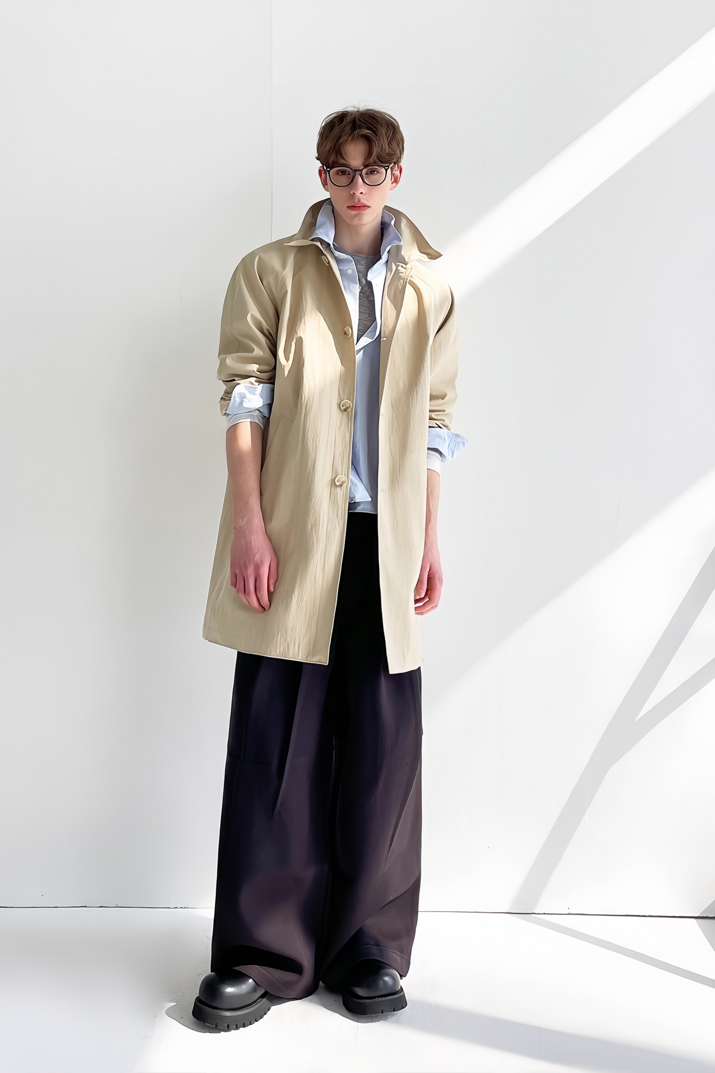 Maël neutral  midi coat