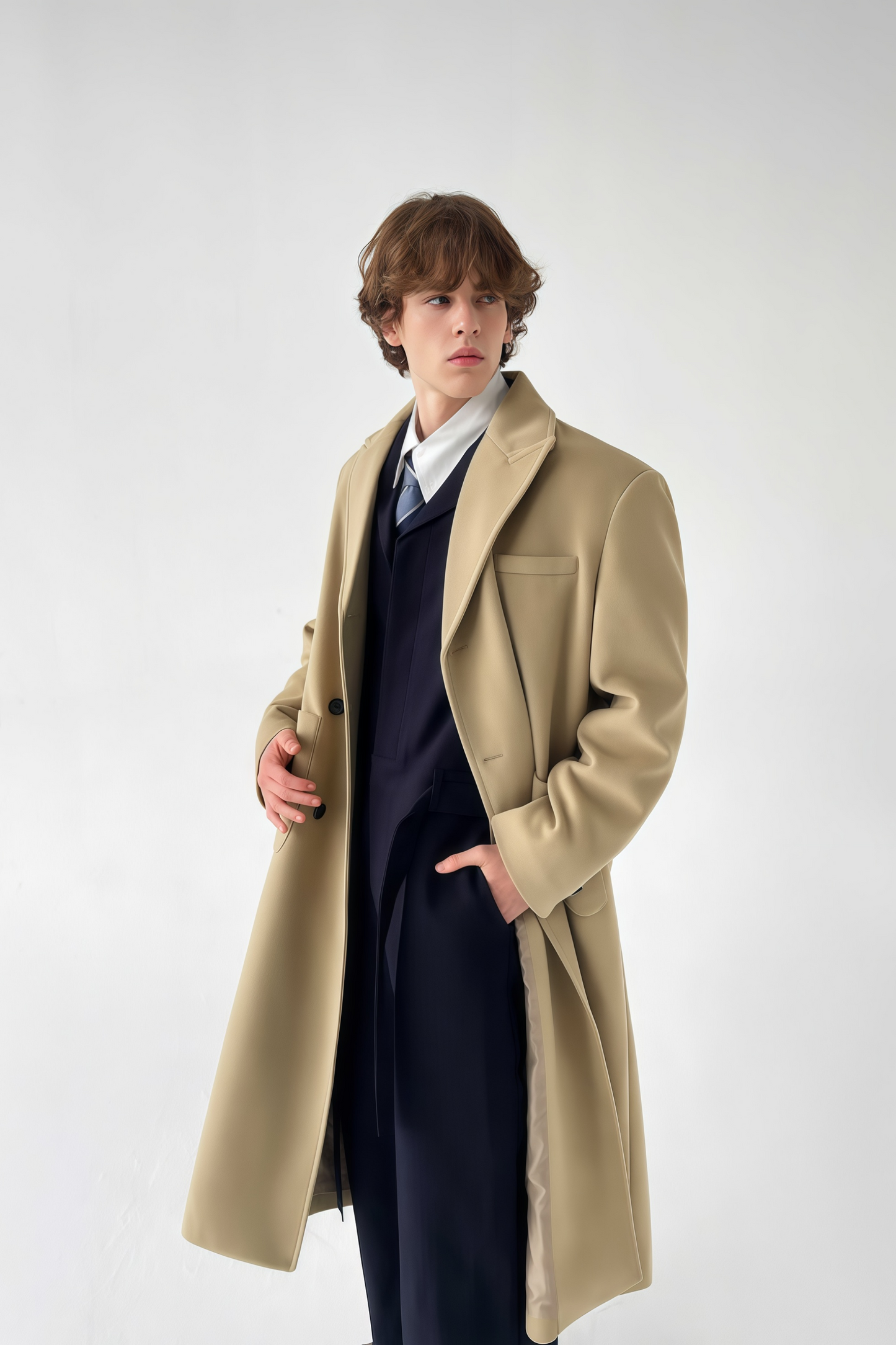 Leopold khaki maxi coat