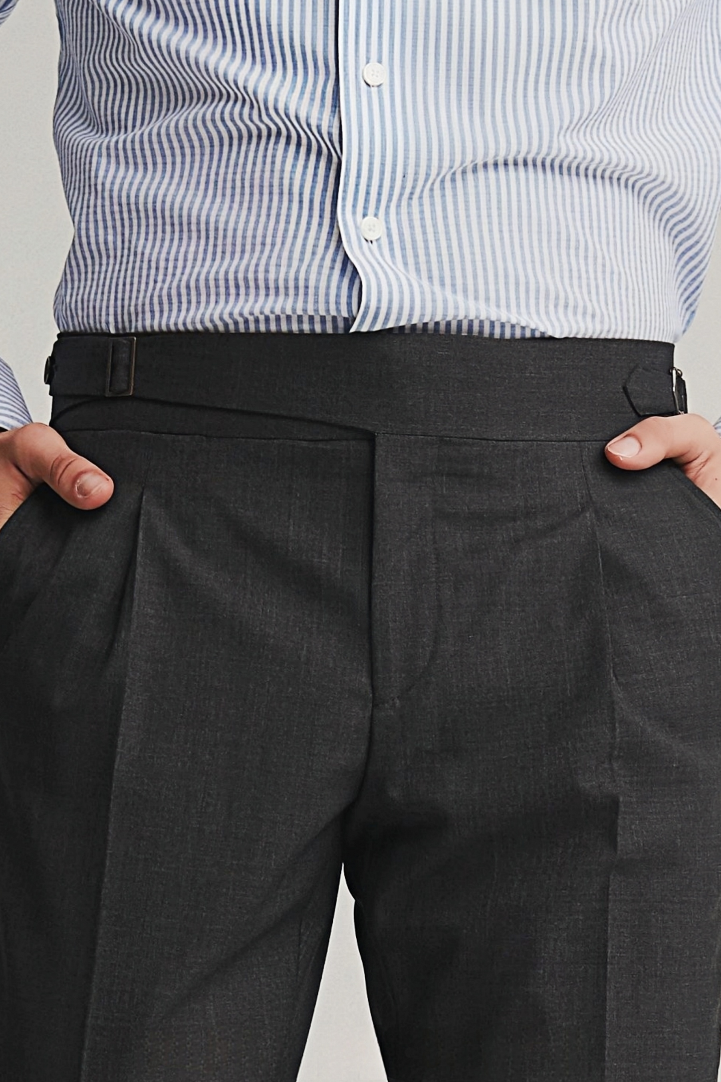 Kai dark-gray trousers