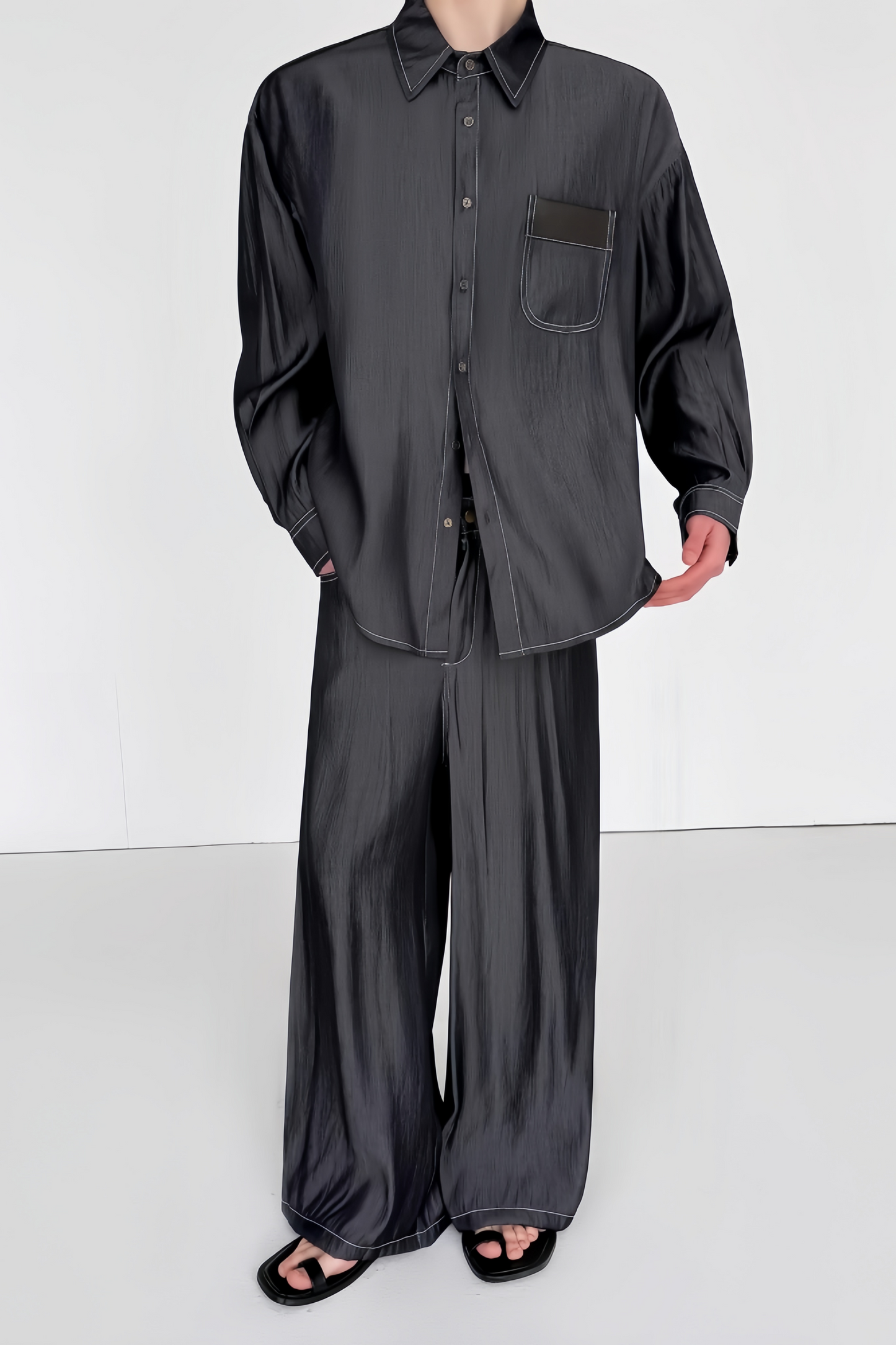 Lars gray denim-style suit