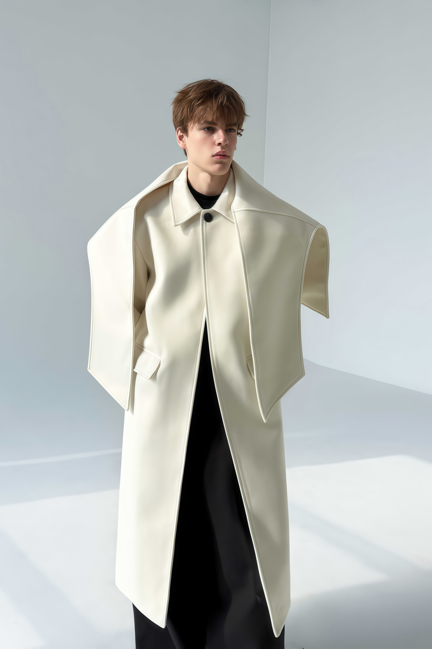 Kairo white maxi coat