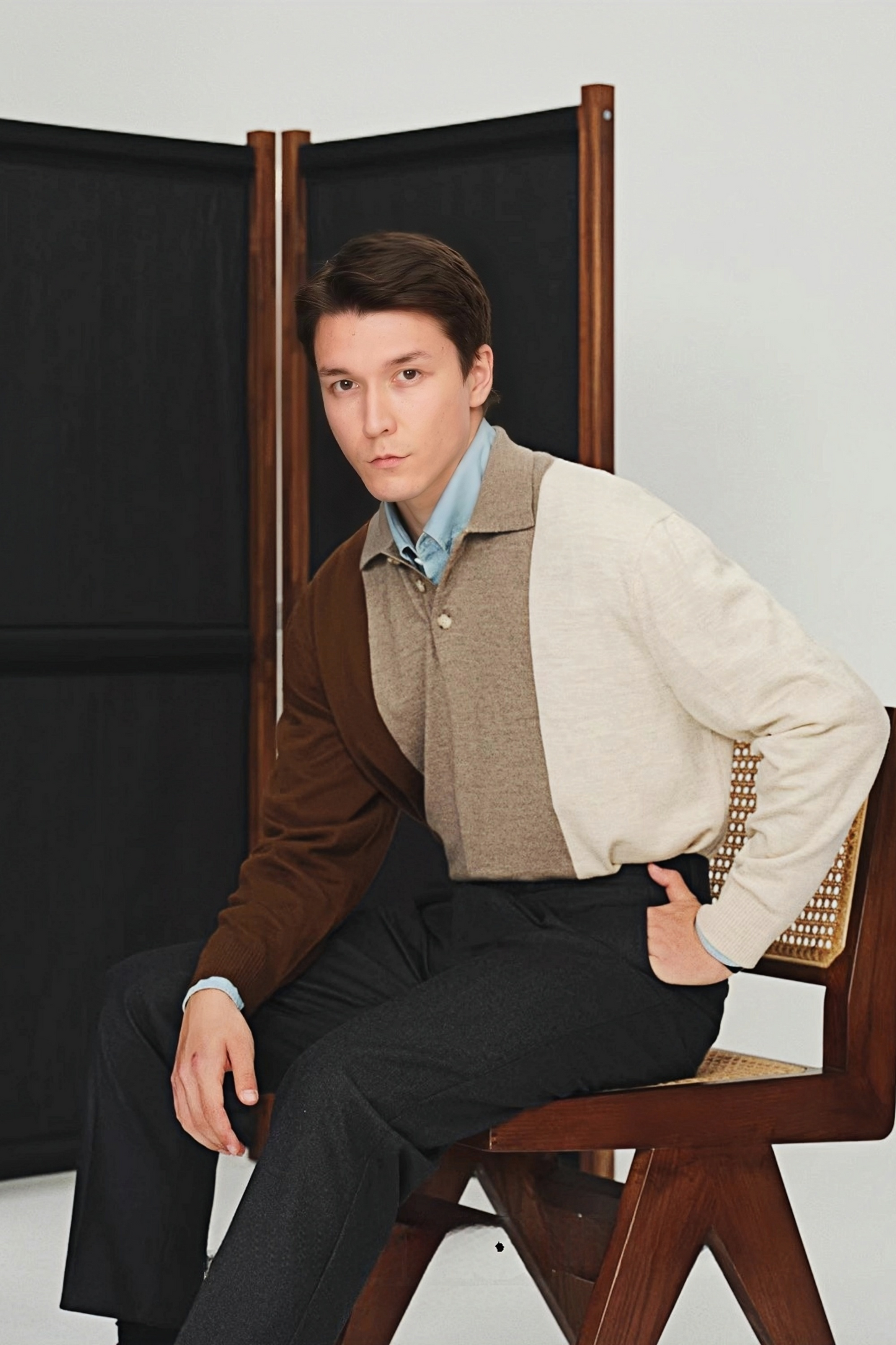 Cyrus brown cotton polo shirt