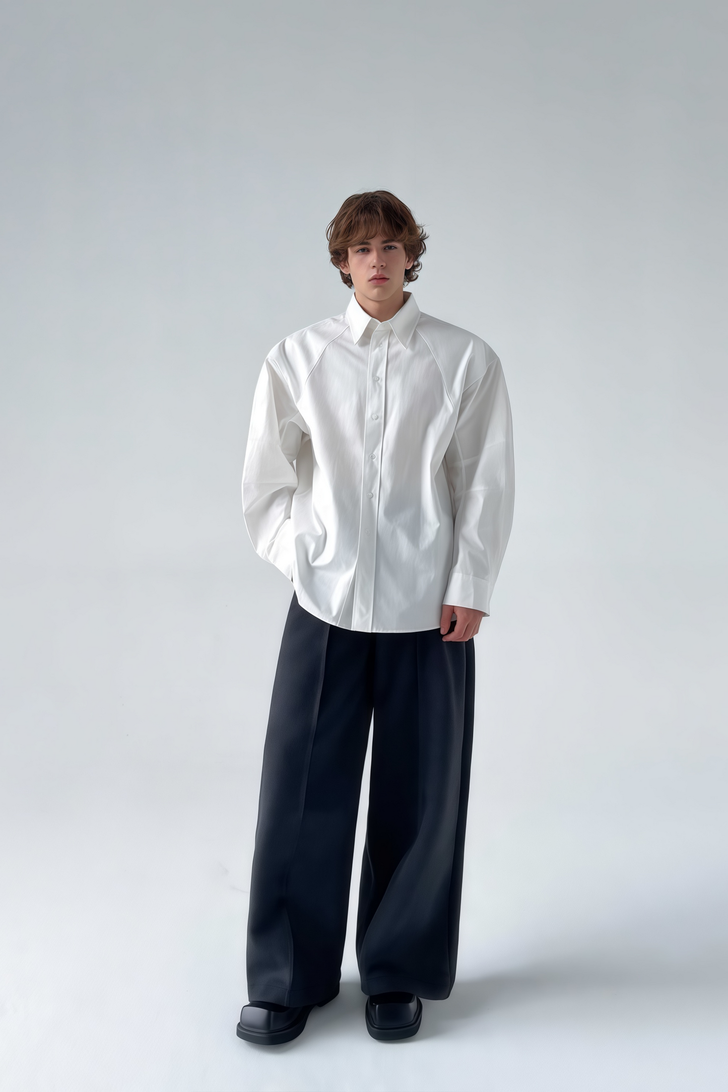 Cassius white deconstructive-design shirt