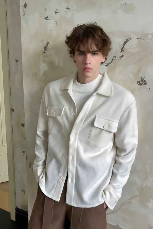 Conrad white long-sleeve shirt