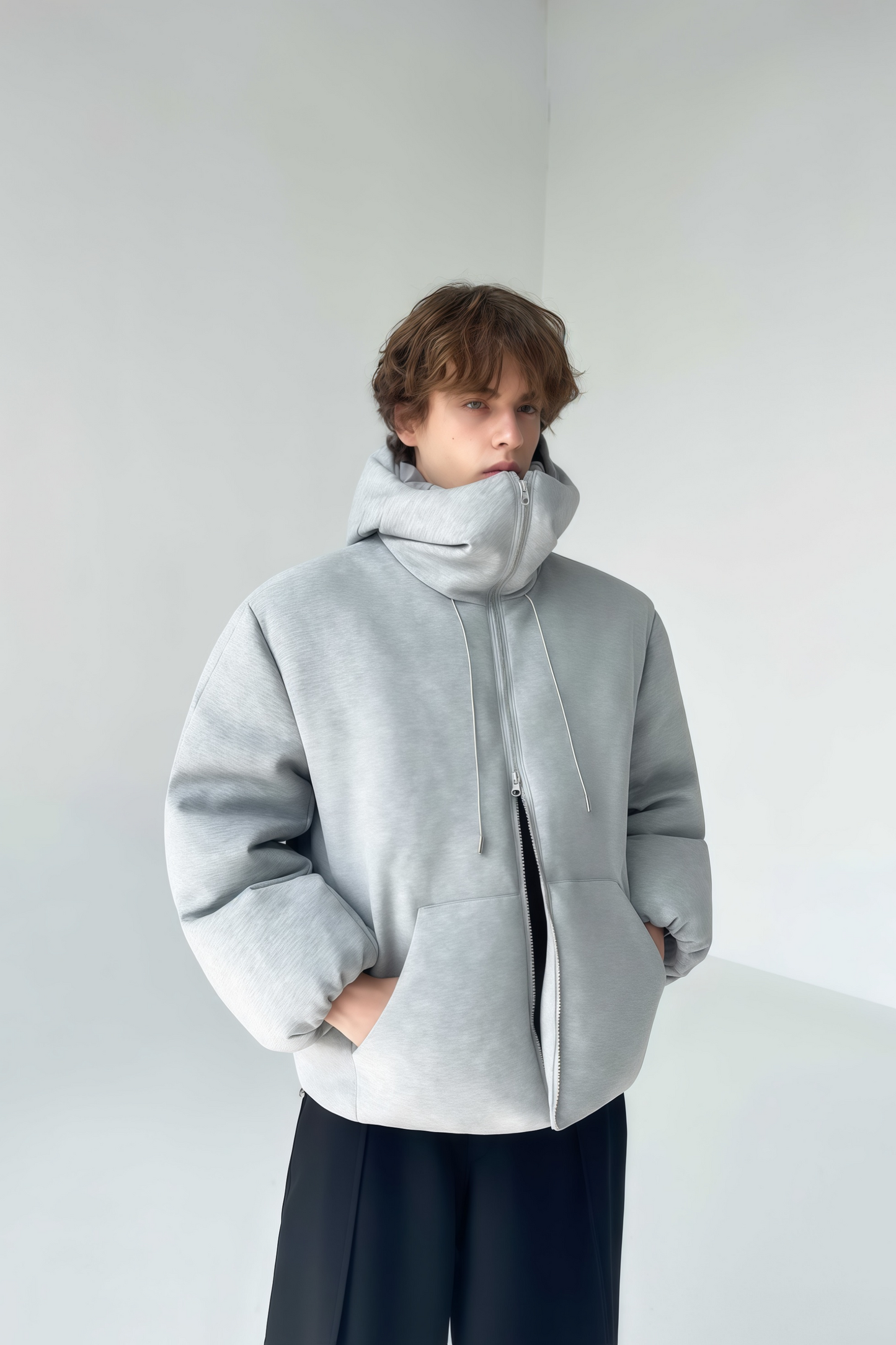 Samuel gray high-neck jacket