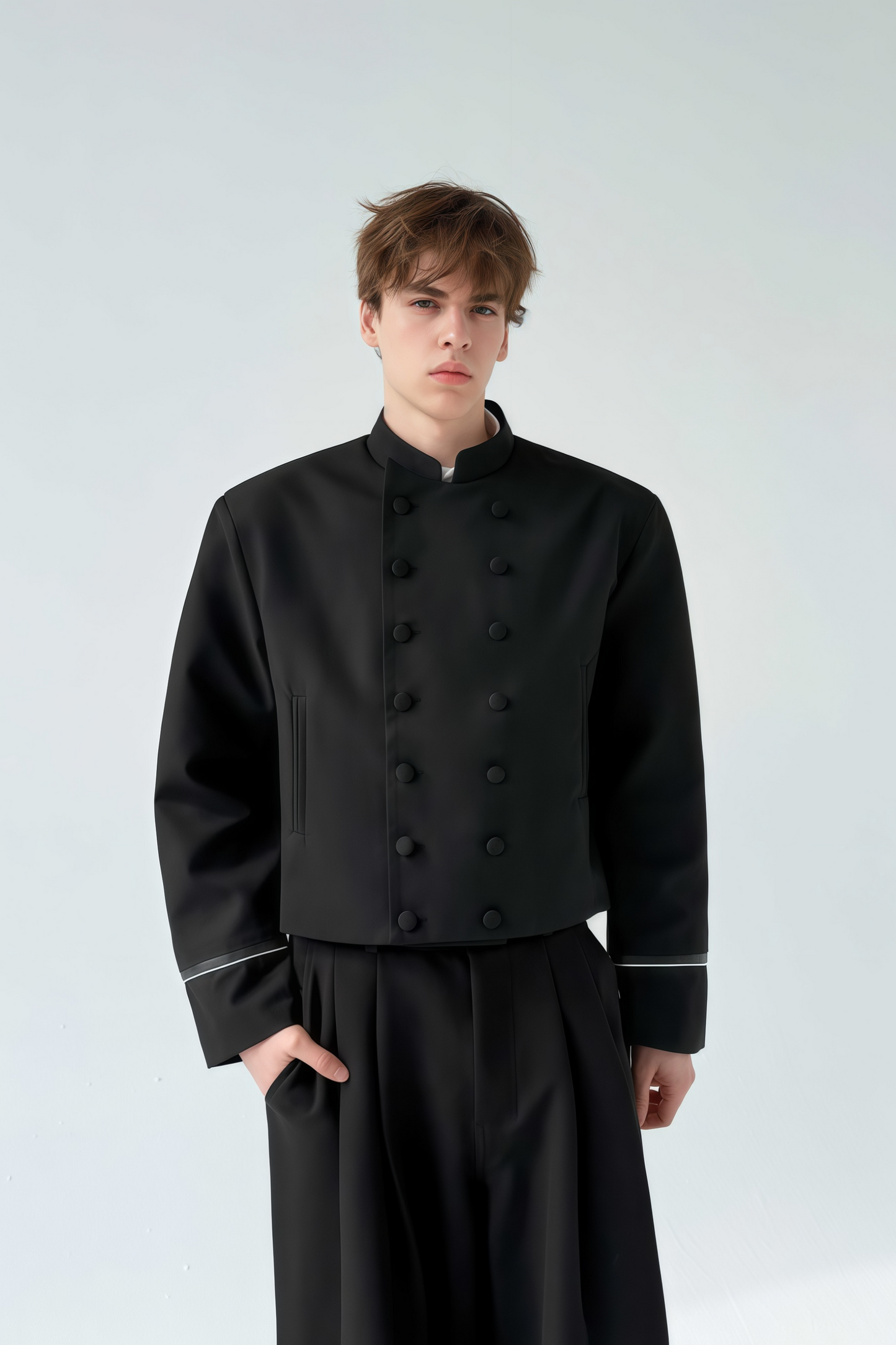 Lucian black Chinese-style jacket