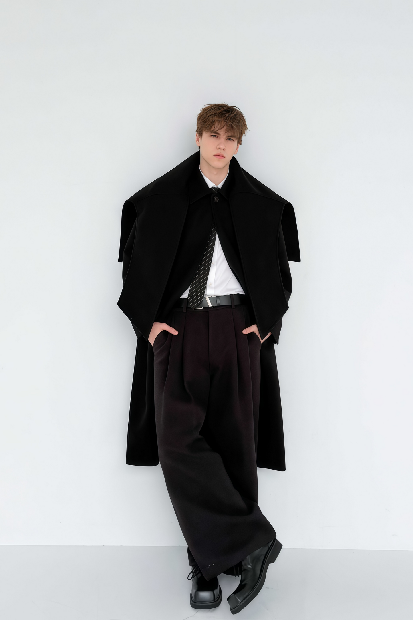 Kairo black maxi coat