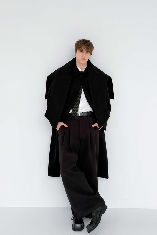 Kairo black maxi coat