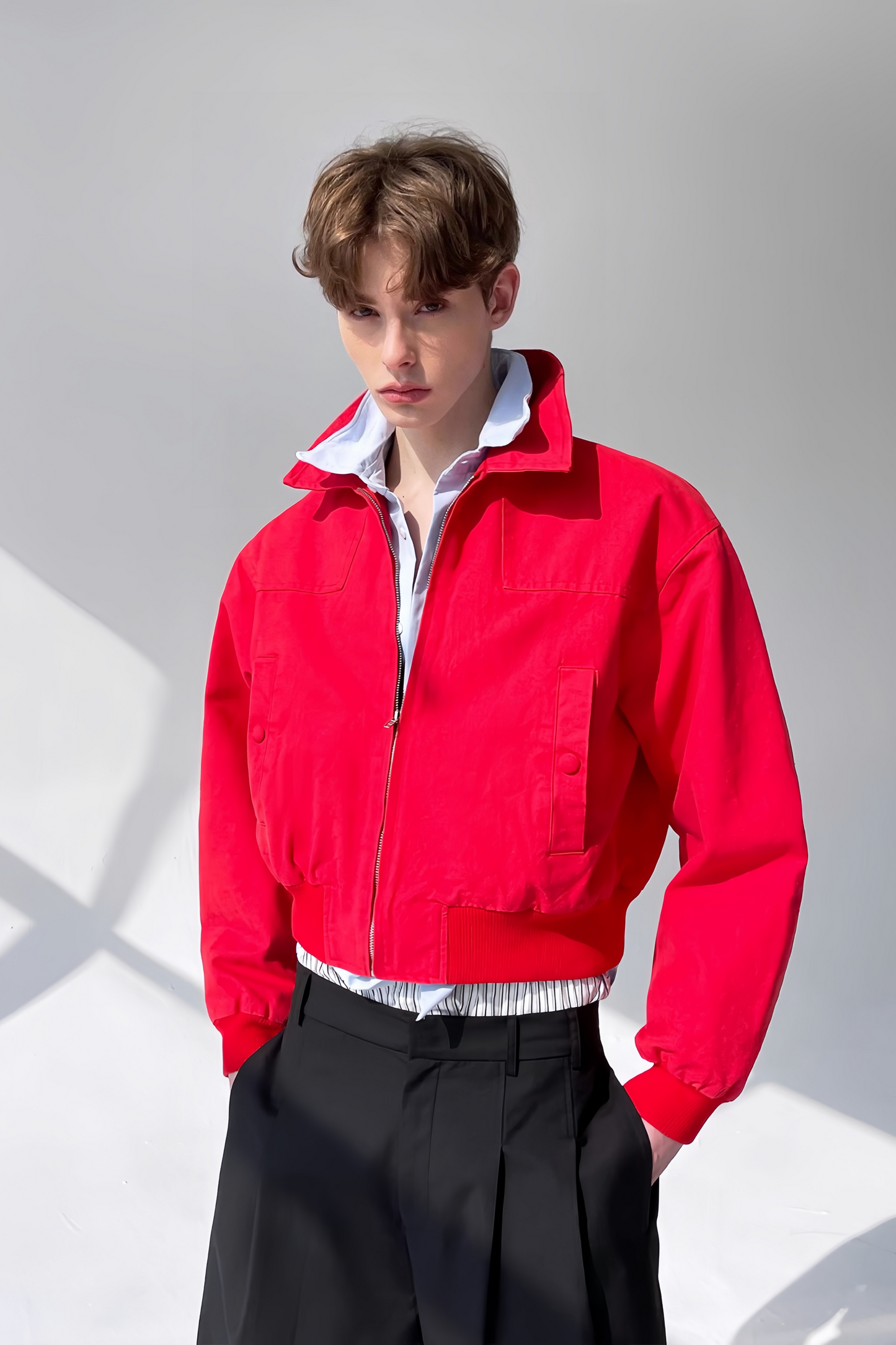 Marcel red cropped jacket