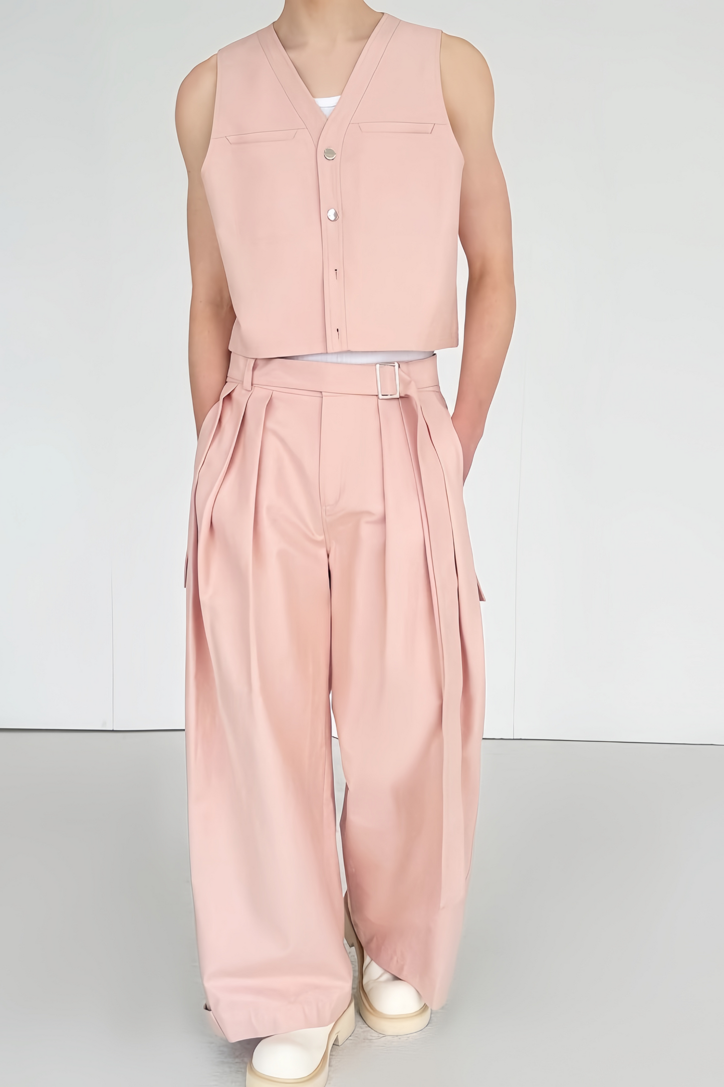Robin pink Vest & Trousers suit