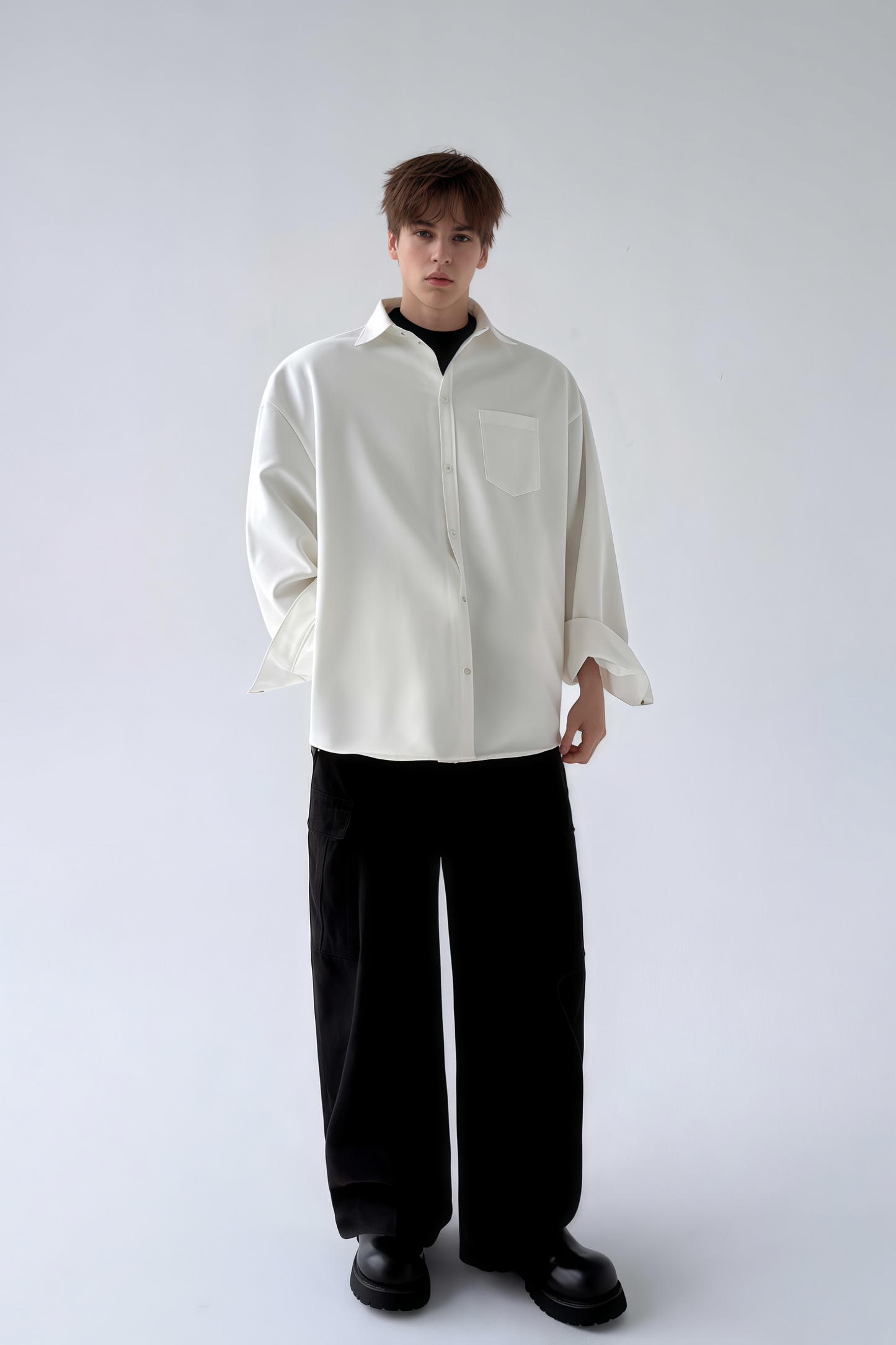 Liam white shirt jacket