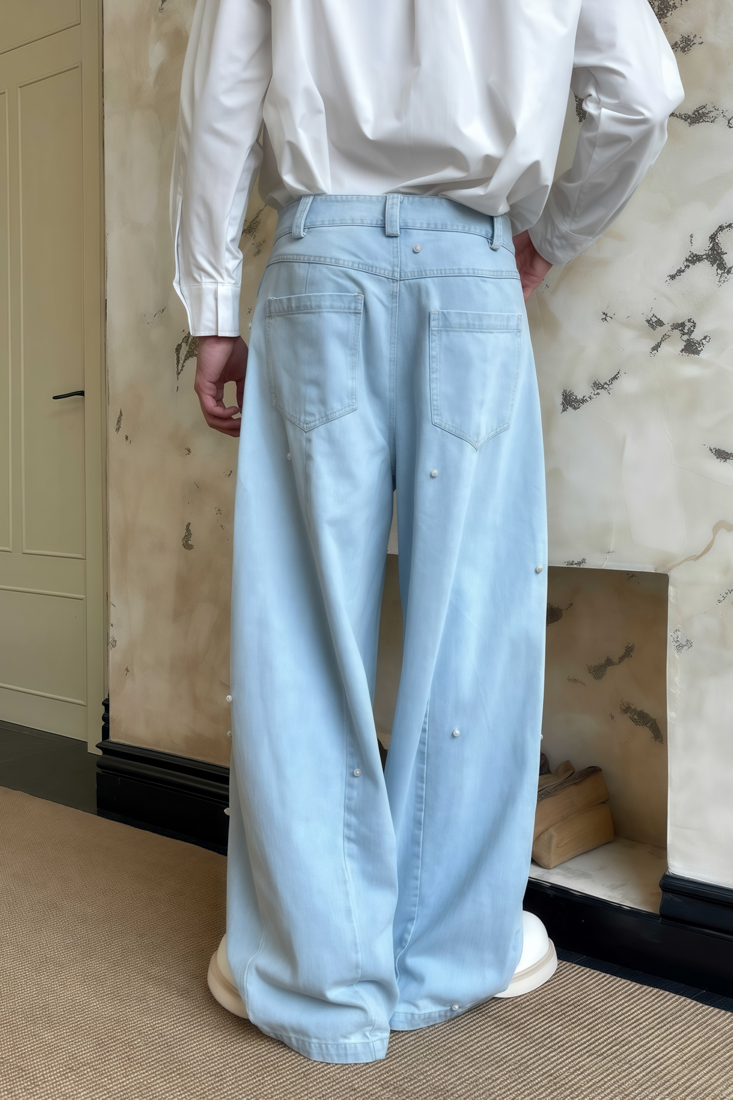 Jacob light-blue embellished denim jeans