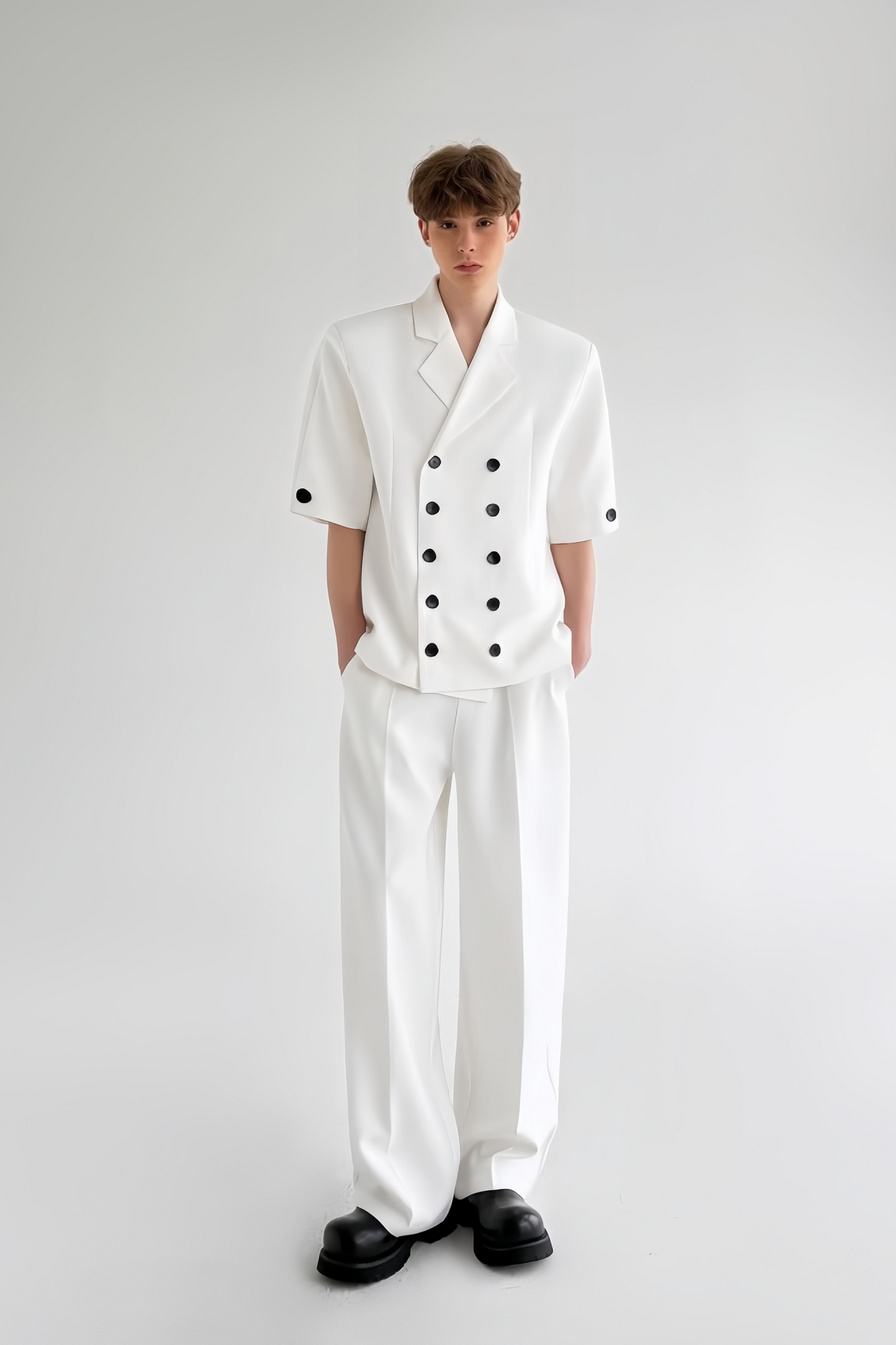 Diego White Double-breasted Suit