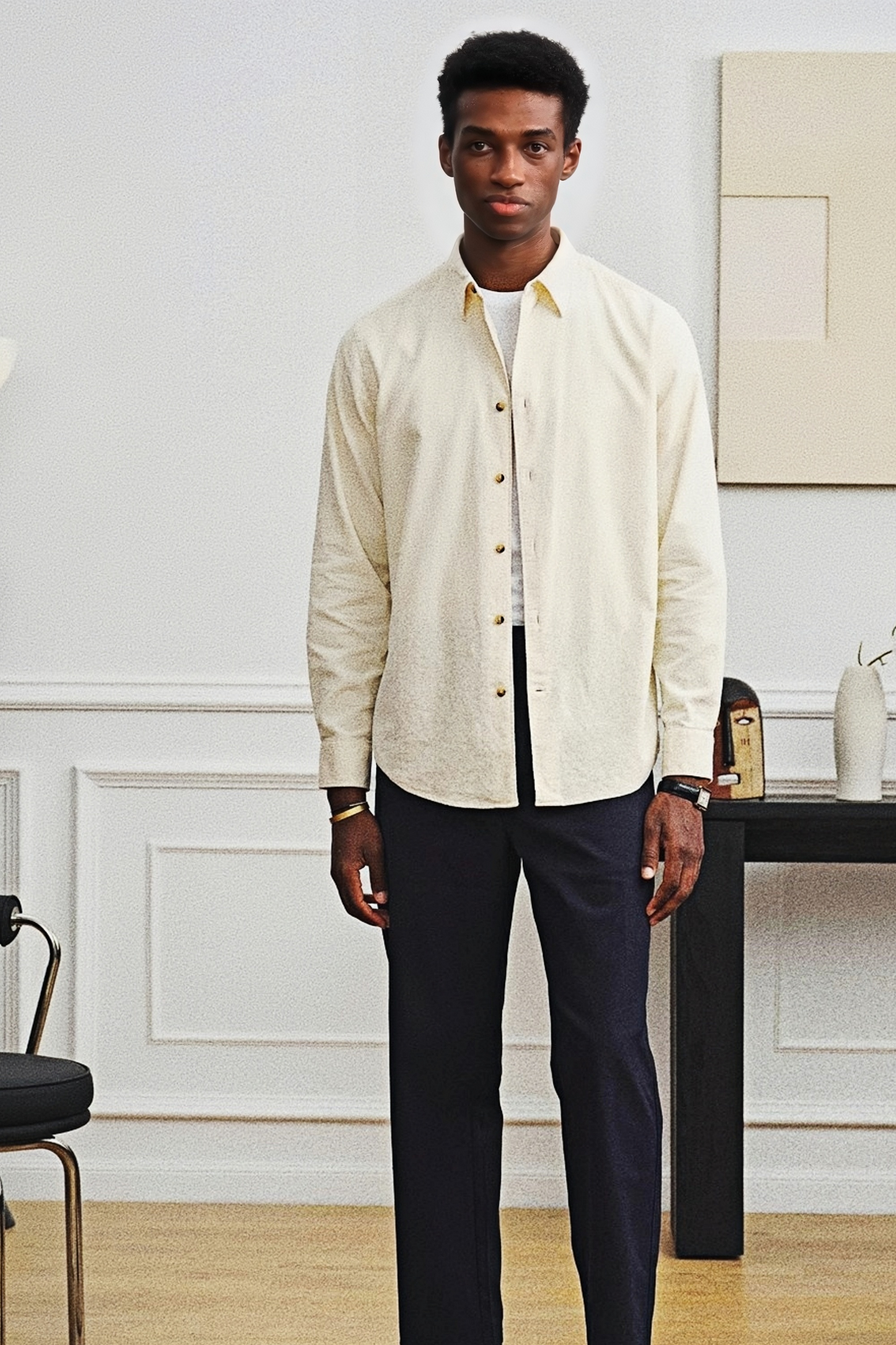 Rowan off-white corduroy shirt